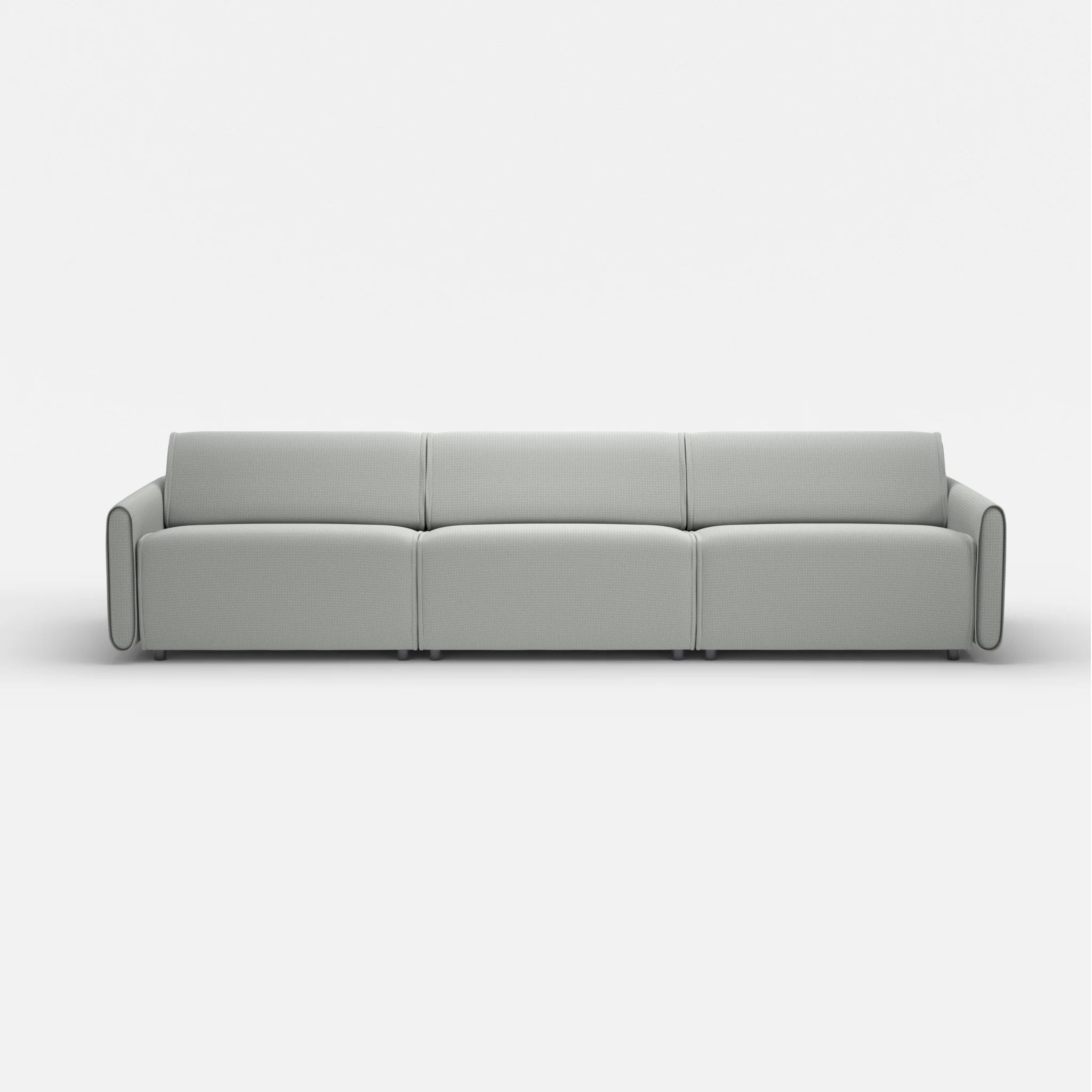 3 Sitzer Sofa Belleform mit schmaler Armlehne 4 credopepper in Dunkelgrau von vorne