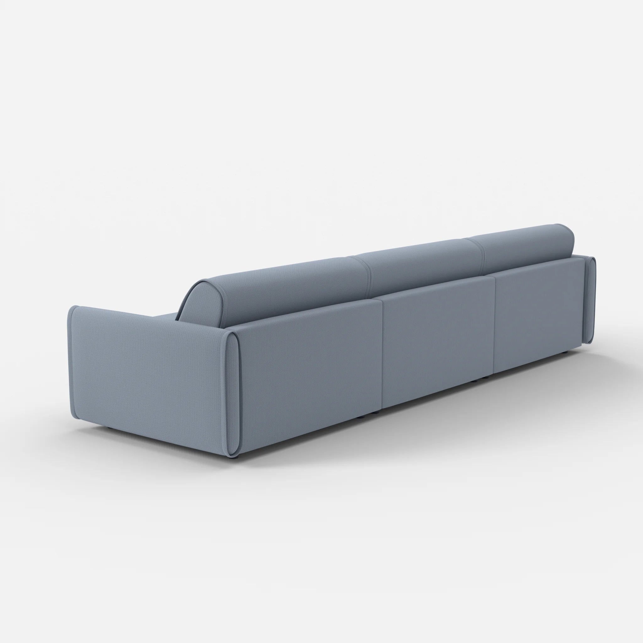 3 Sitzer Sofa Belleform mit schmaler Armlehne 4 credosea in Blau von hinten