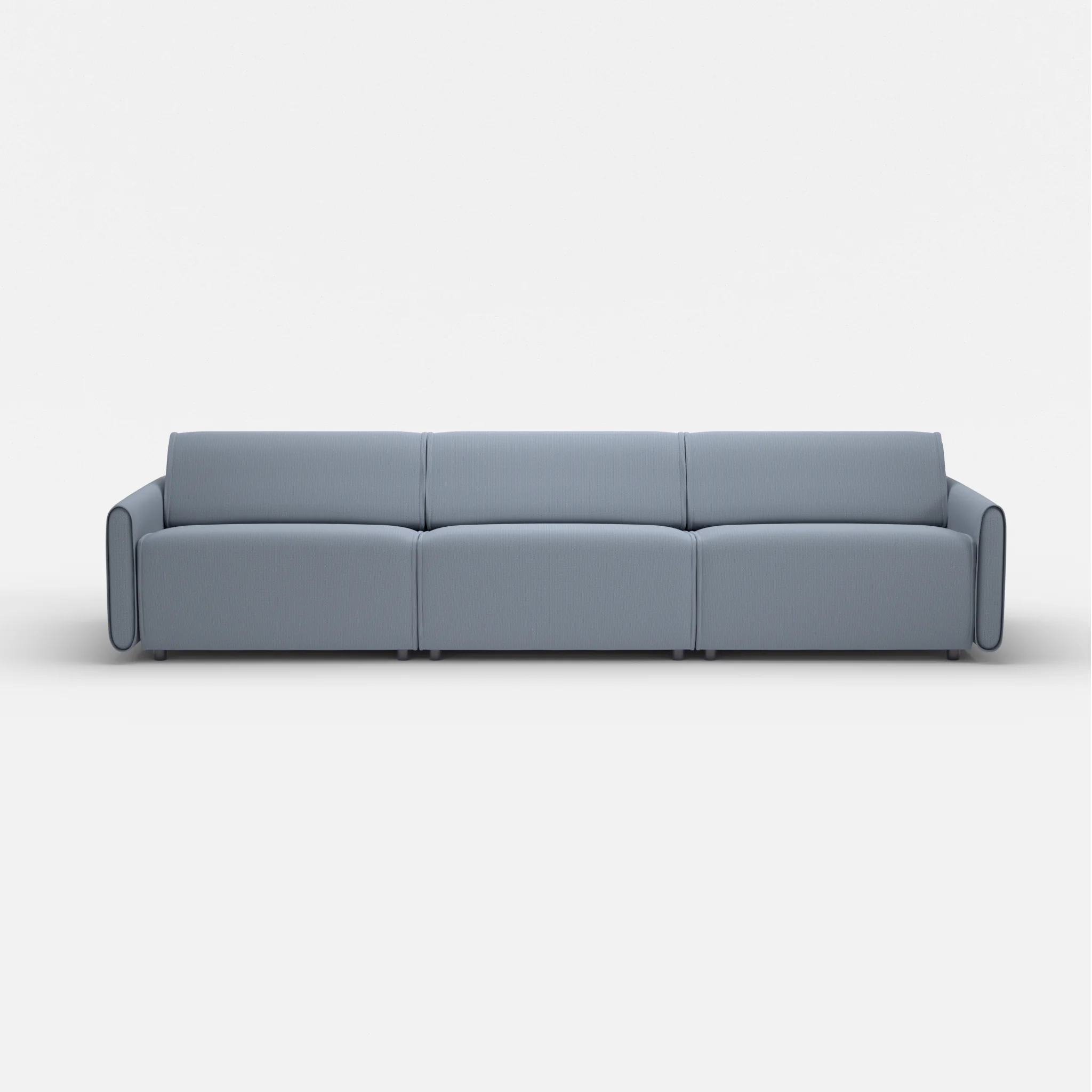 3 Sitzer Sofa Belleform mit schmaler Armlehne 4 credosea in Blau von vorne