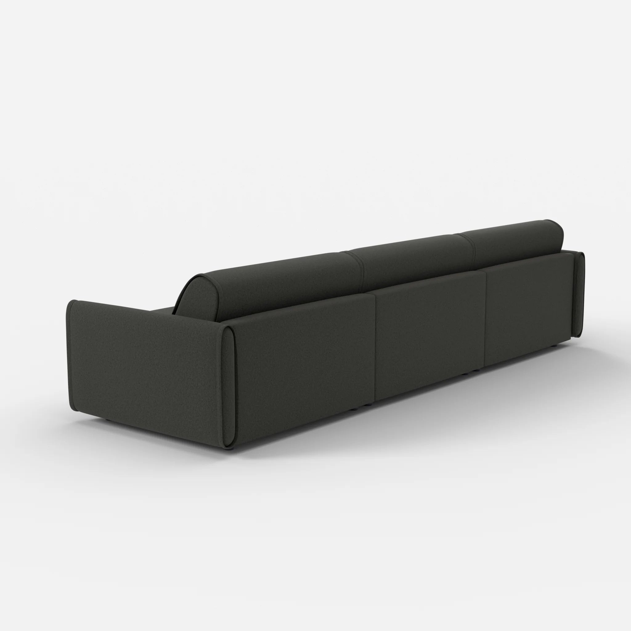 3 Sitzer Sofa Belleform mit schmaler Armlehne 4 dama0002 in Anthrazit von hinten
