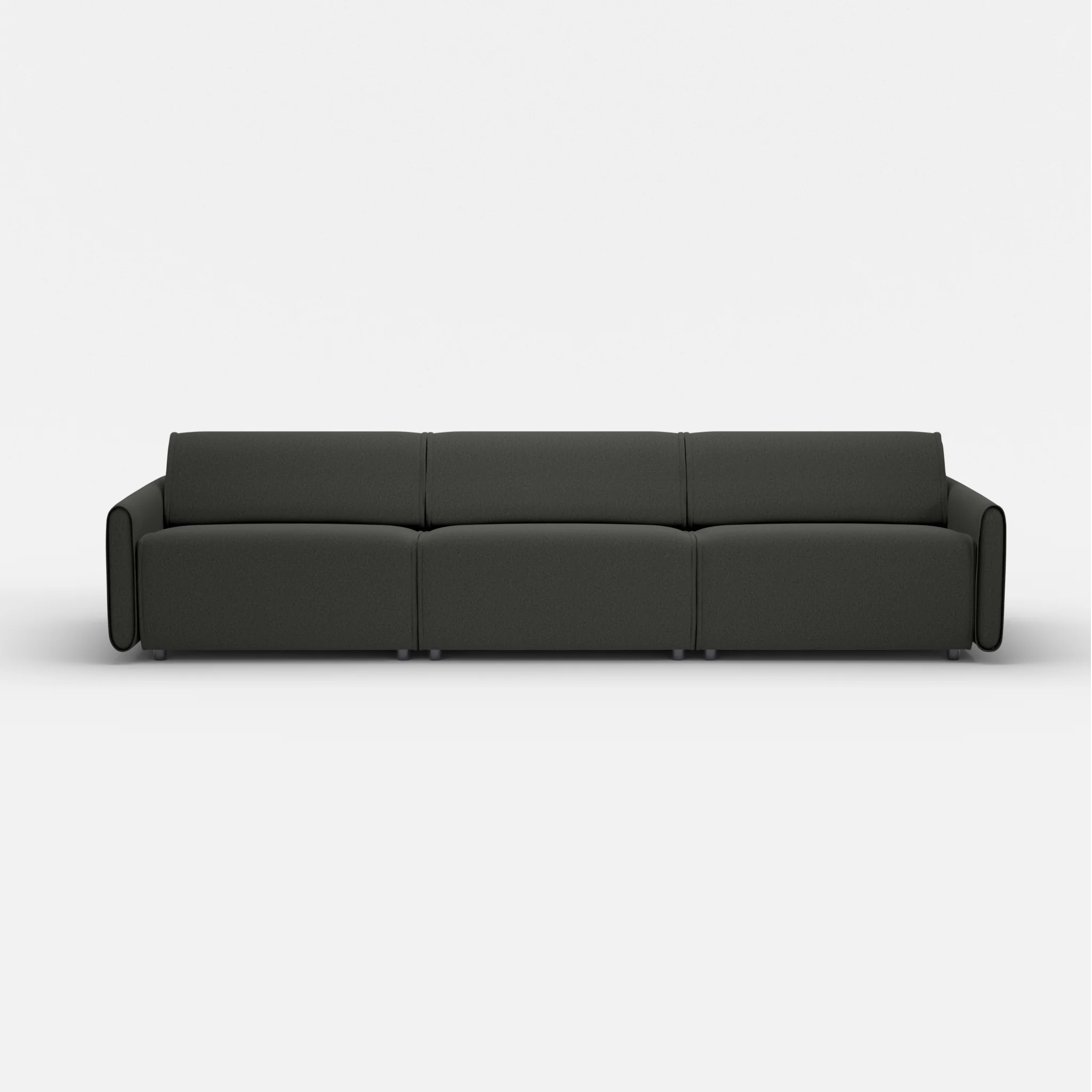 3 Sitzer Sofa Belleform mit schmaler Armlehne 4 dama0002 in Anthrazit von vorne