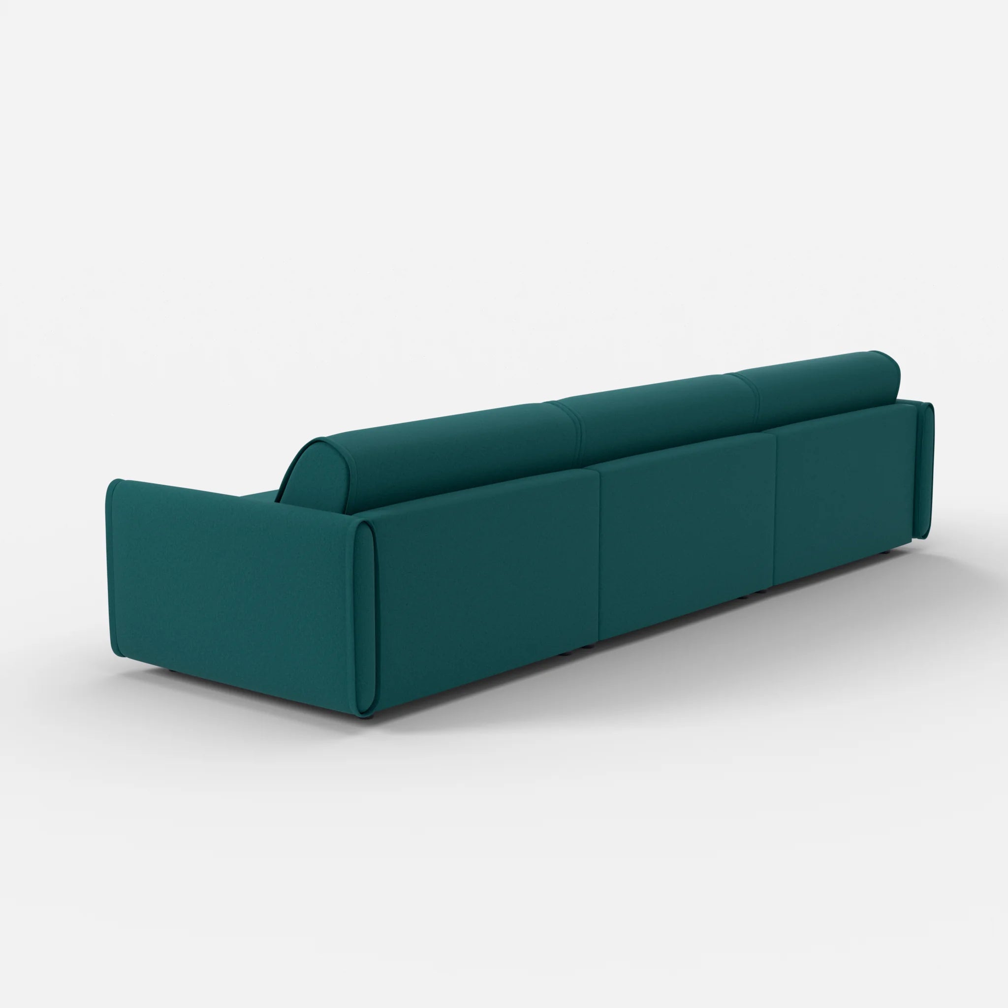 3 Sitzer Sofa Belleform mit schmaler Armlehne 4 dama0018 in Türkis von hinten