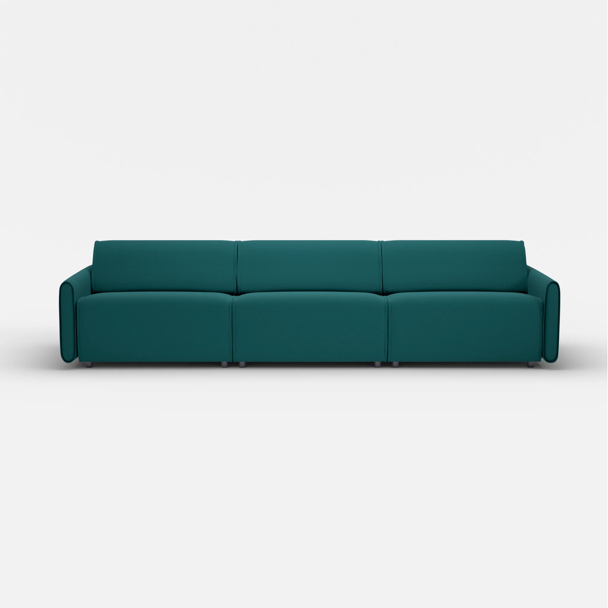 3 Sitzer Sofa Belleform mit schmaler Armlehne 4 dama0018 in Türkis von vorne