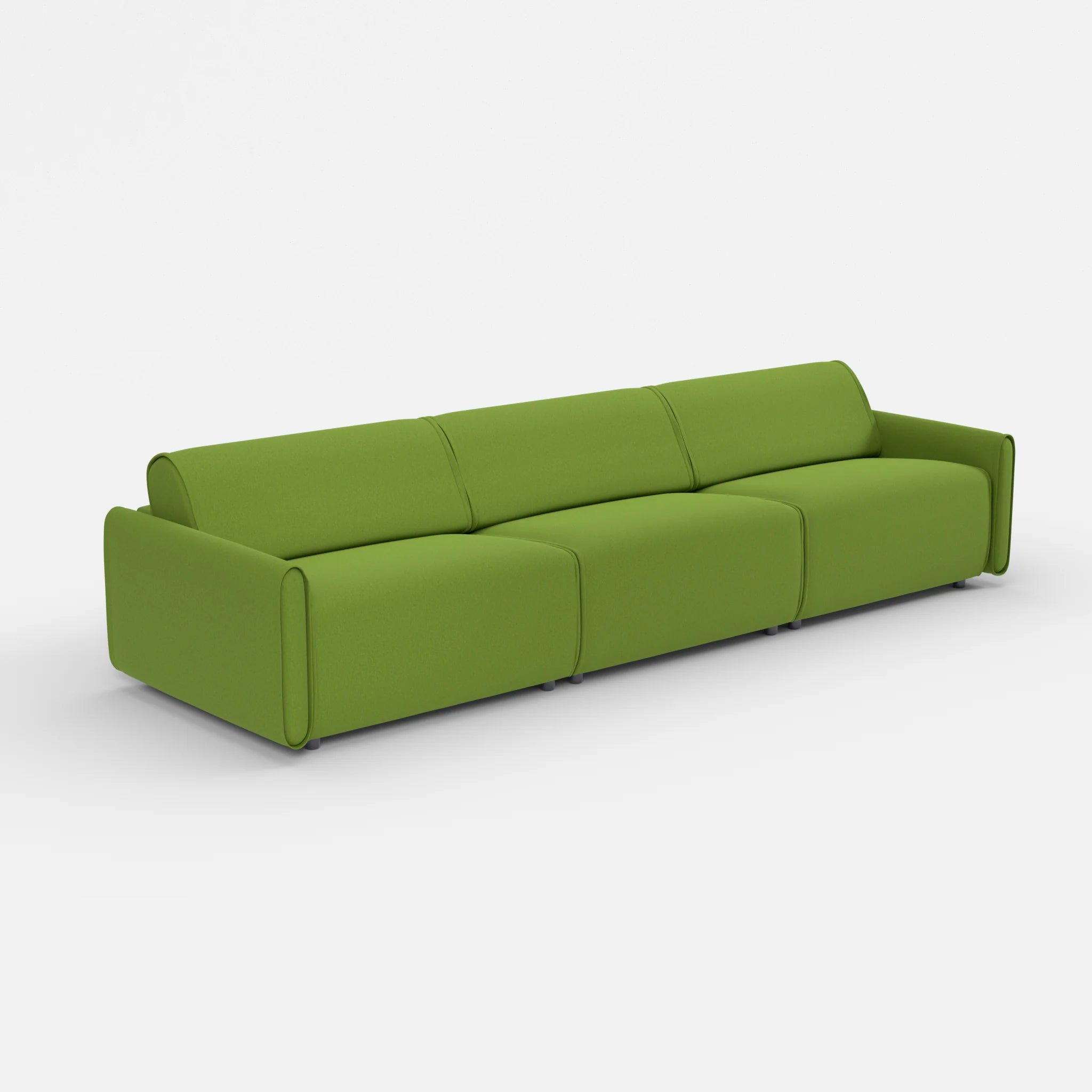 3 Sitzer Sofa Belleform mit schmaler Armlehne 4 dama0027 in Grün von der Seite
