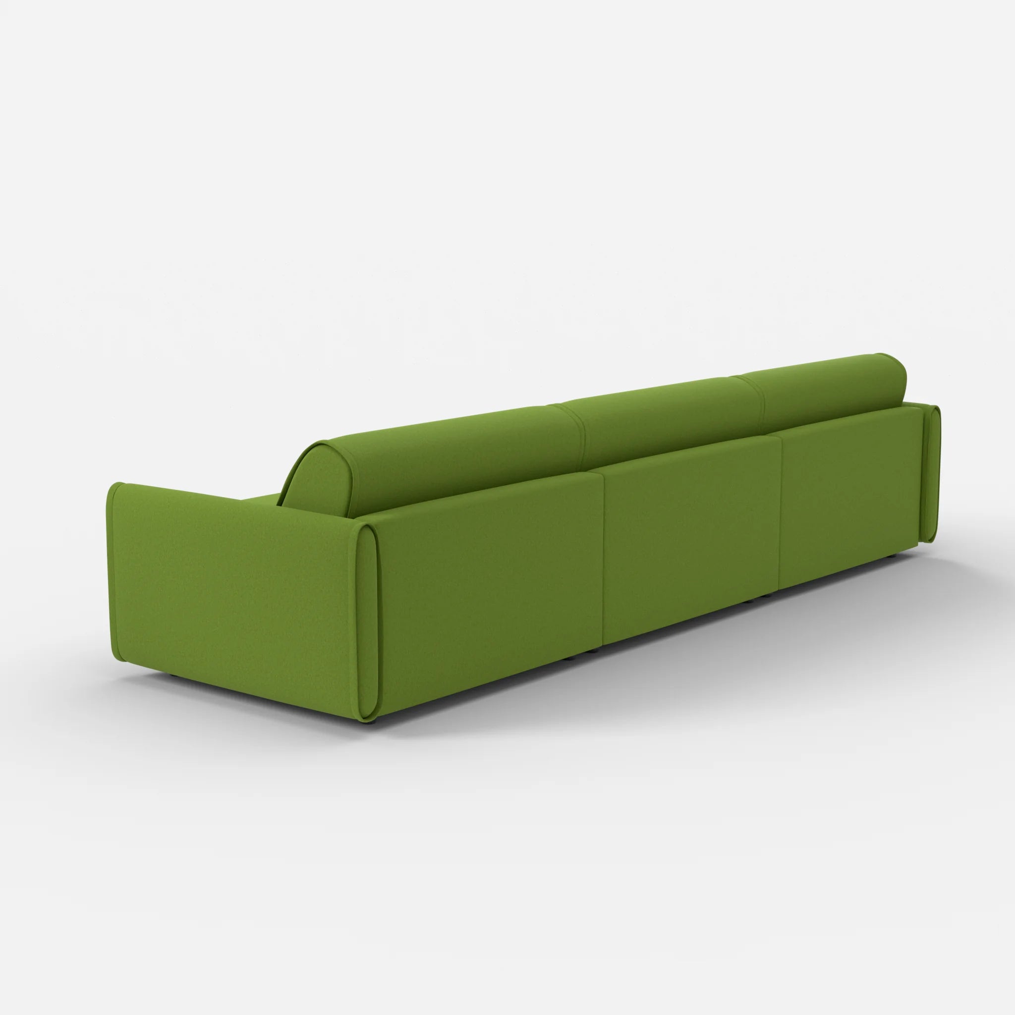 3 Sitzer Sofa Belleform mit schmaler Armlehne 4 dama0027 in Grün von hinten