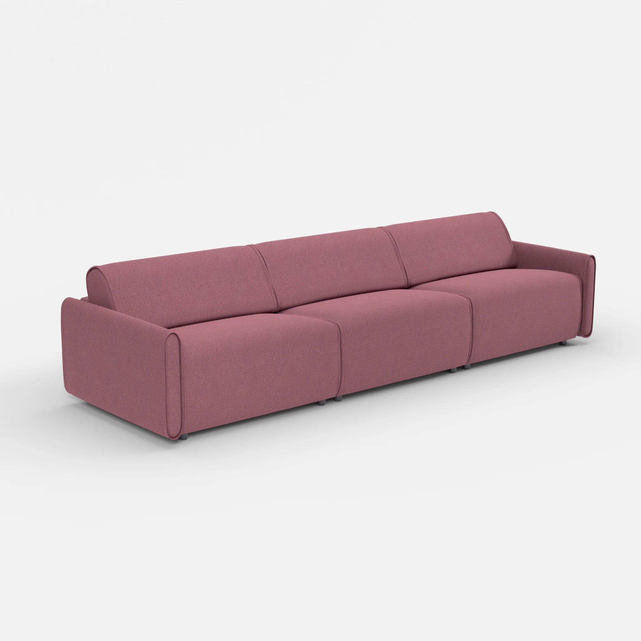 3 Sitzer Sofa Belleform mit schmaler Armlehne 4 dama0041 in Violett von der Seite