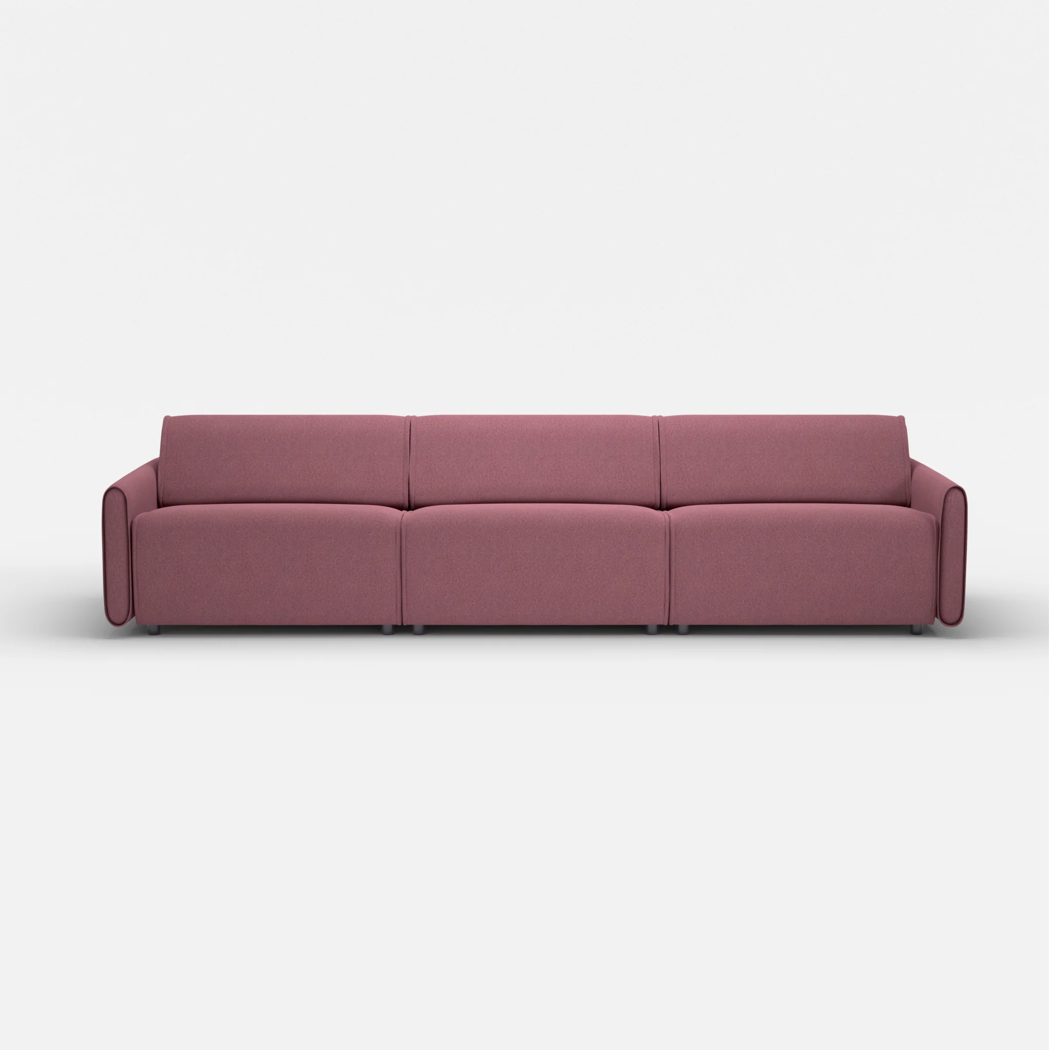 3 Sitzer Sofa Belleform mit schmaler Armlehne 4 dama0041 in Violett von vorne