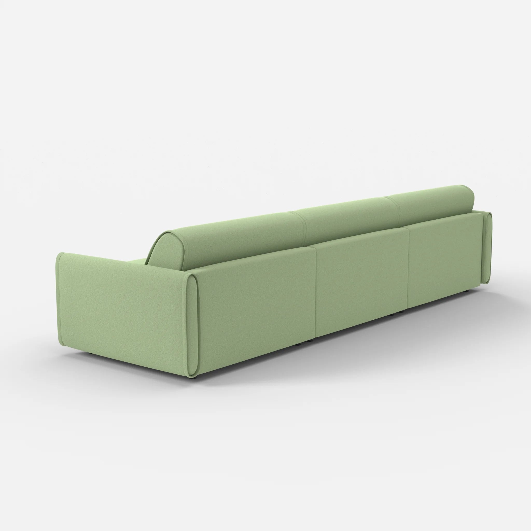 3 Sitzer Sofa Belleform mit schmaler Armlehne 4 dama0042 in Hellgrün von hinten