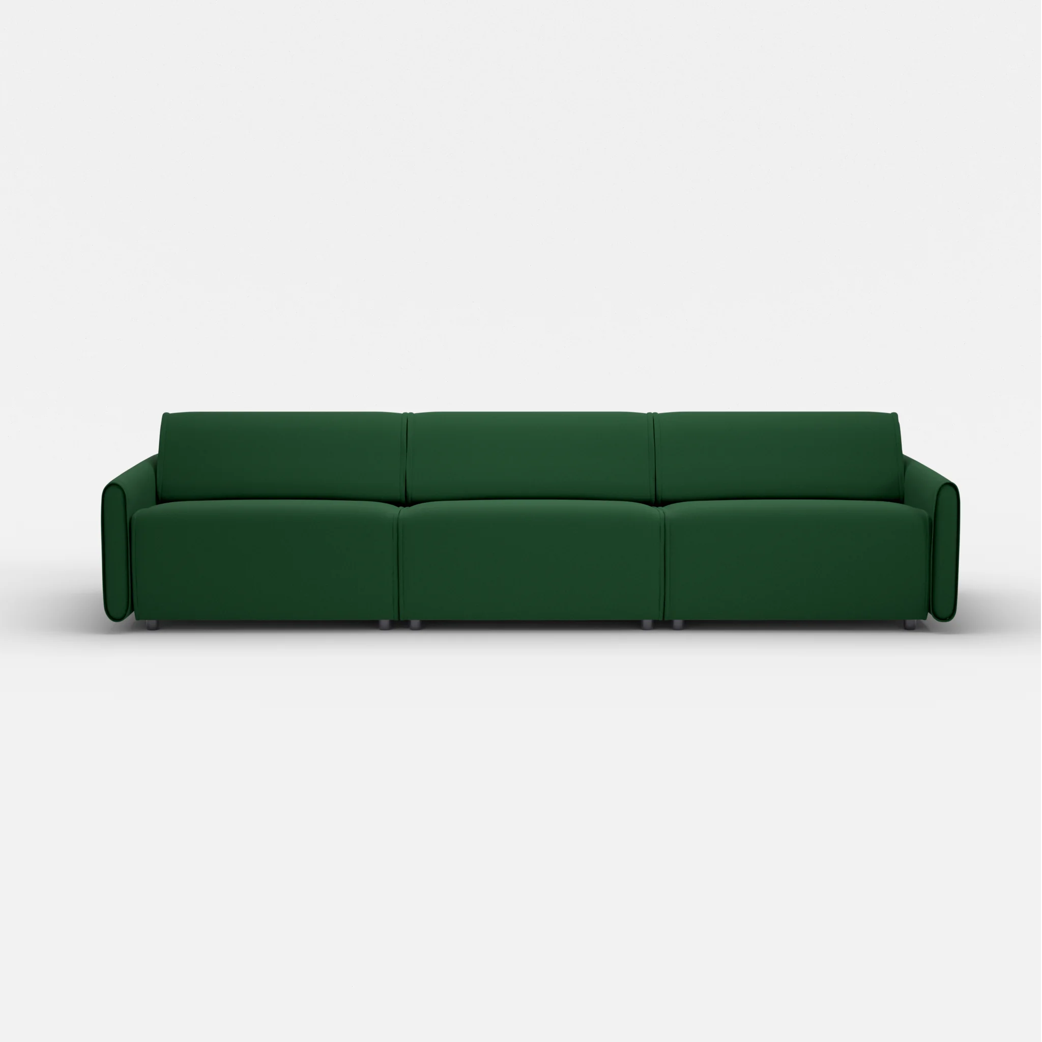 3 Sitzer Sofa Belleform mit schmaler Armlehne 4 dama0052 in Dunkelgrün von vorne