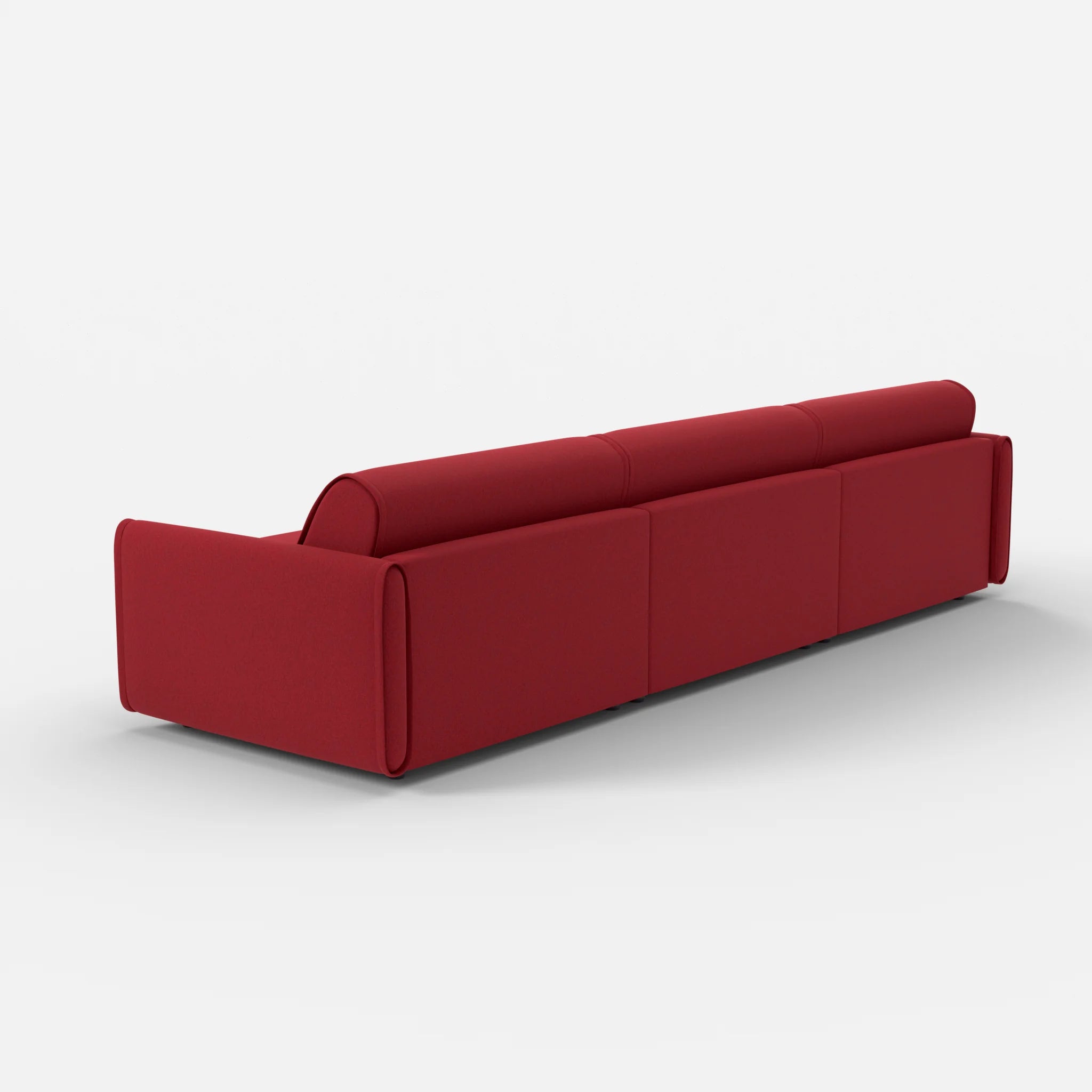 3 Sitzer Sofa Belleform mit schmaler Armlehne 4 dama0053 in Rot von hinten
