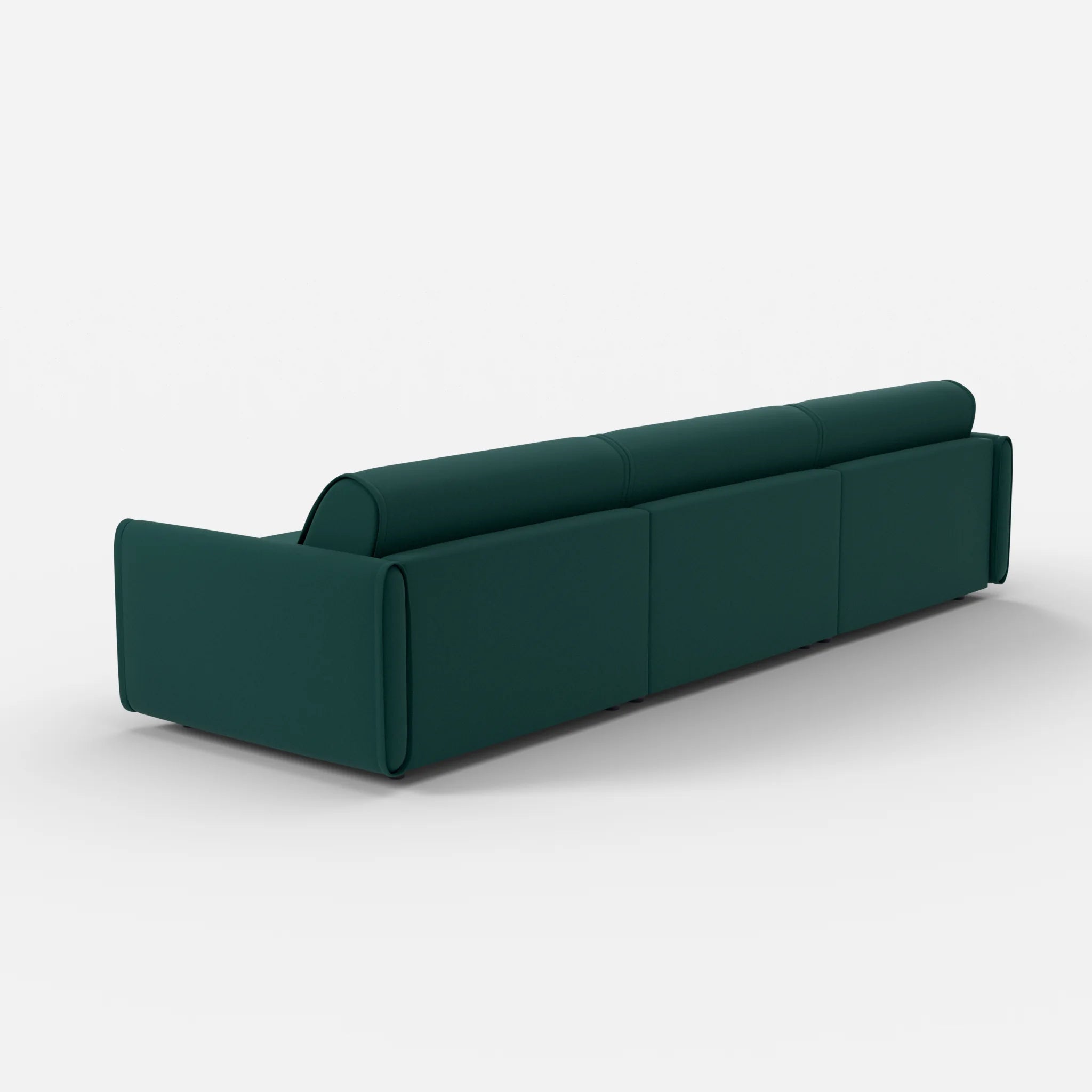 3 Sitzer Sofa Belleform mit schmaler Armlehne 4 dama0073 in Petrol von hinten
