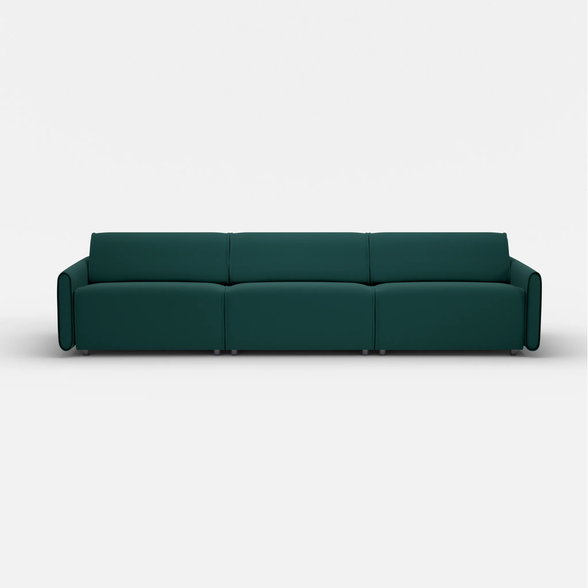 3 Sitzer Sofa Belleform mit schmaler Armlehne 4 dama0073 in Petrol von vorne