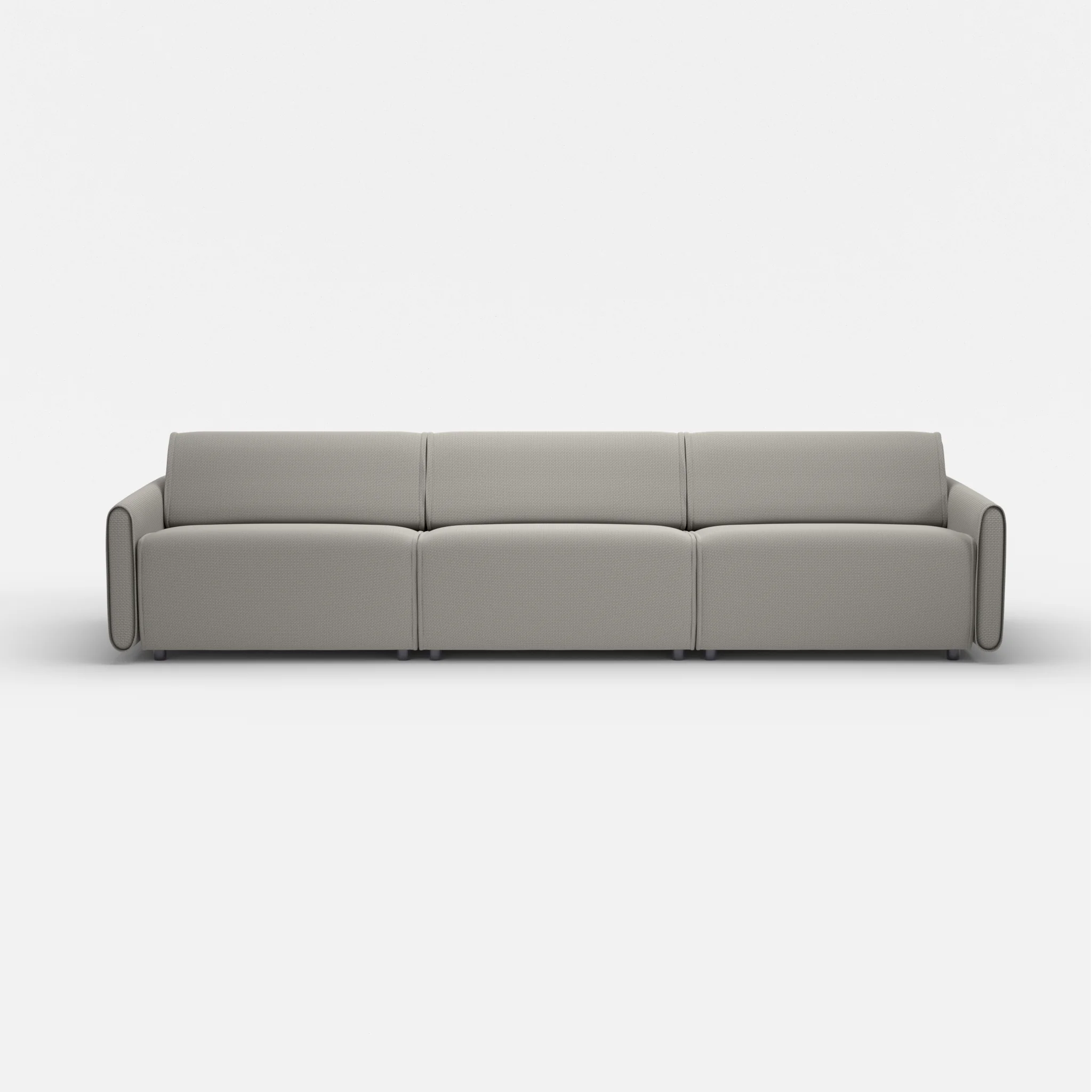 3 Sitzer Sofa Belleform mit schmaler Armlehne 4 nabucco1003 in Hellgrau von vorne