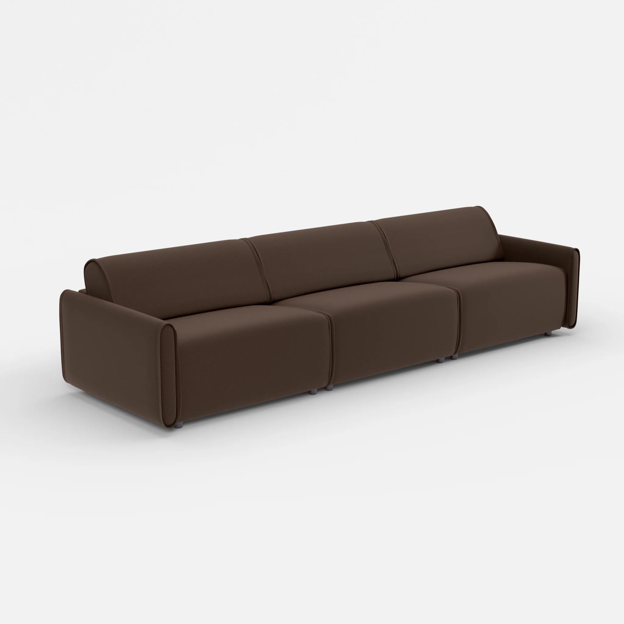 3 Sitzer Sofa Belleform mit schmaler Armlehne 4 nabucco2022 in Dunkelbraun von der Seite