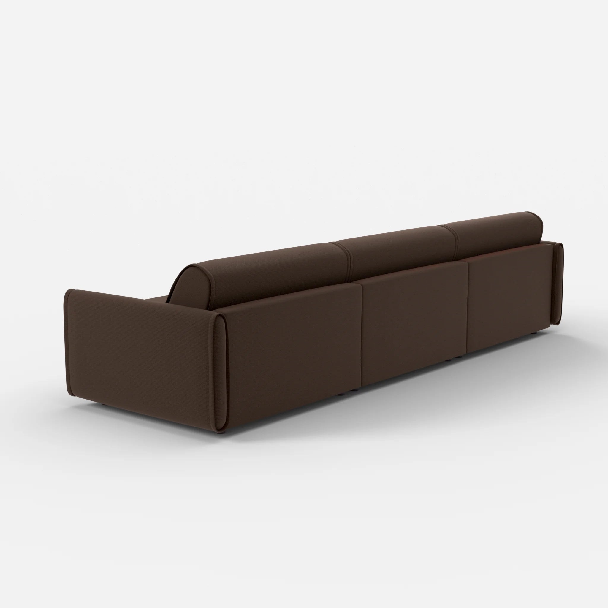 3 Sitzer Sofa Belleform mit schmaler Armlehne 4 nabucco2022 in Dunkelbraun von hinten