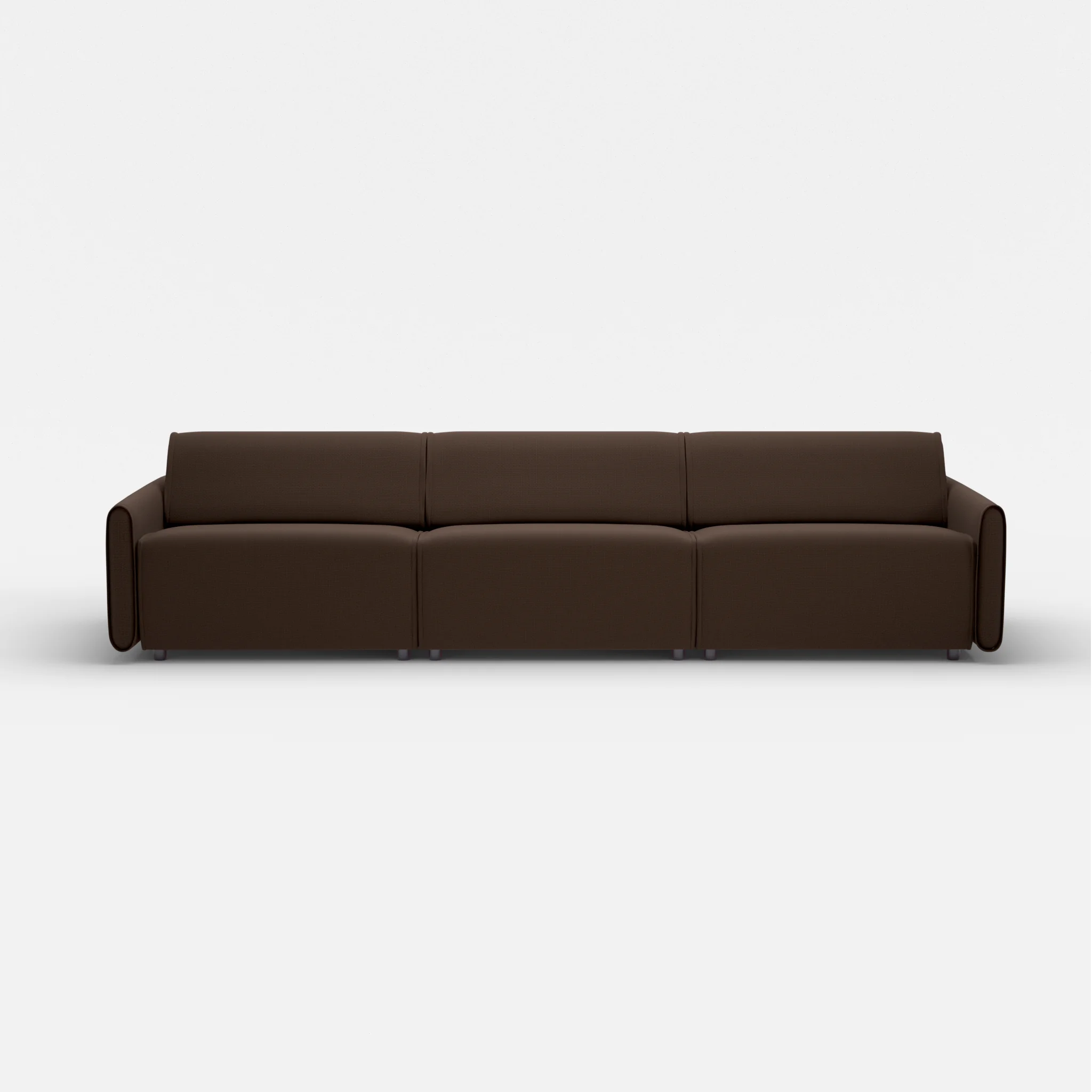 3 Sitzer Sofa Belleform mit schmaler Armlehne 4 nabucco2022 in Dunkelbraun von vorne
