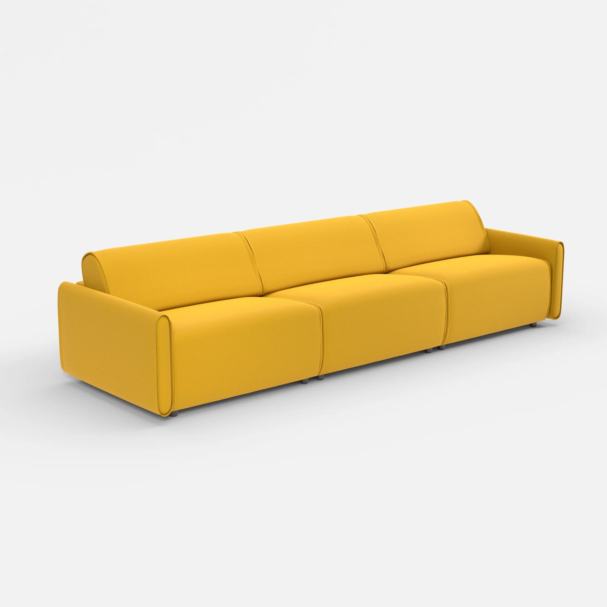 3 Sitzer Sofa Belleform mit schmaler Armlehne 4 nabucco3019 in Curry von der Seite