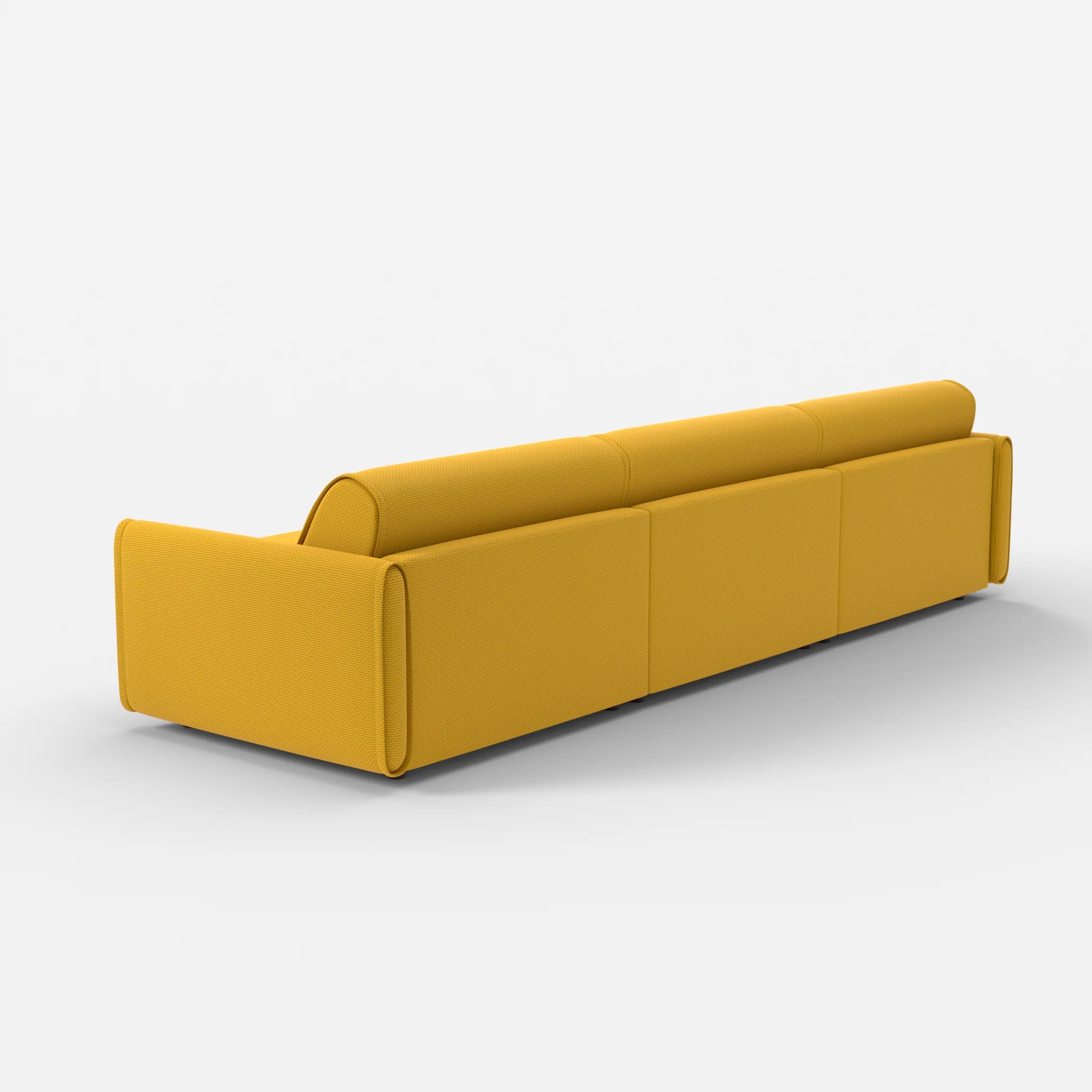3 Sitzer Sofa Belleform mit schmaler Armlehne 4 nabucco3019 in Curry von hinten