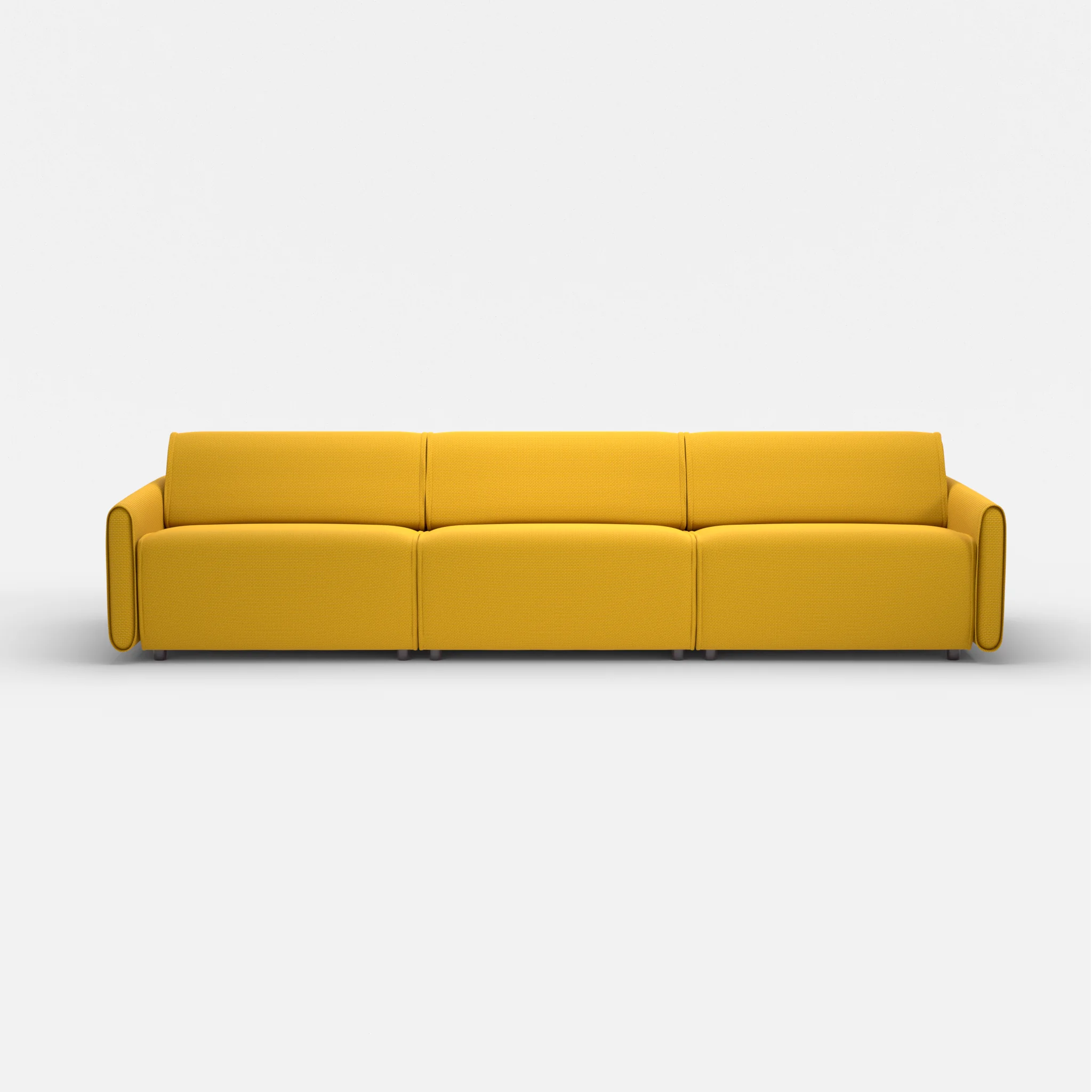 3 Sitzer Sofa Belleform mit schmaler Armlehne 4 nabucco3019 in Curry von vorne