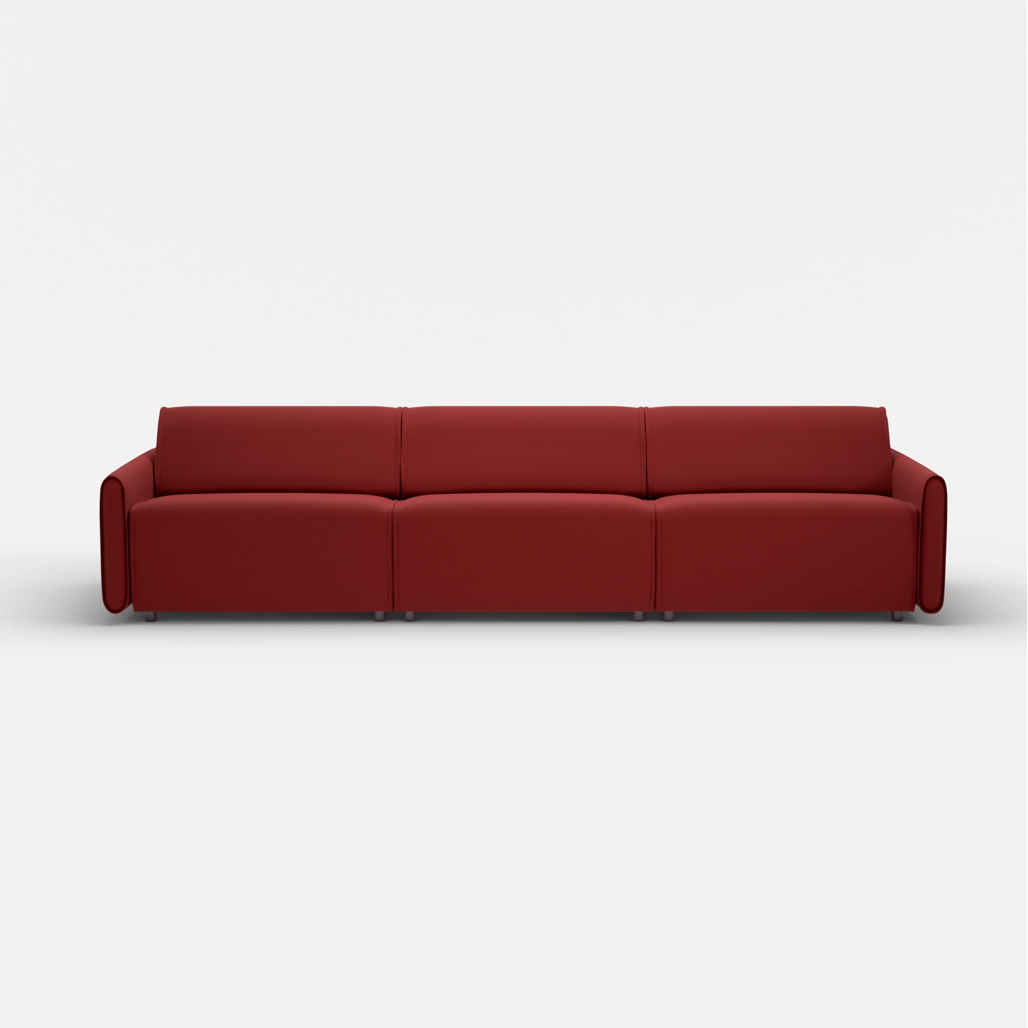 3 Sitzer Sofa Belleform mit schmaler Armlehne 4 nabucco4021 in Rot von vorne