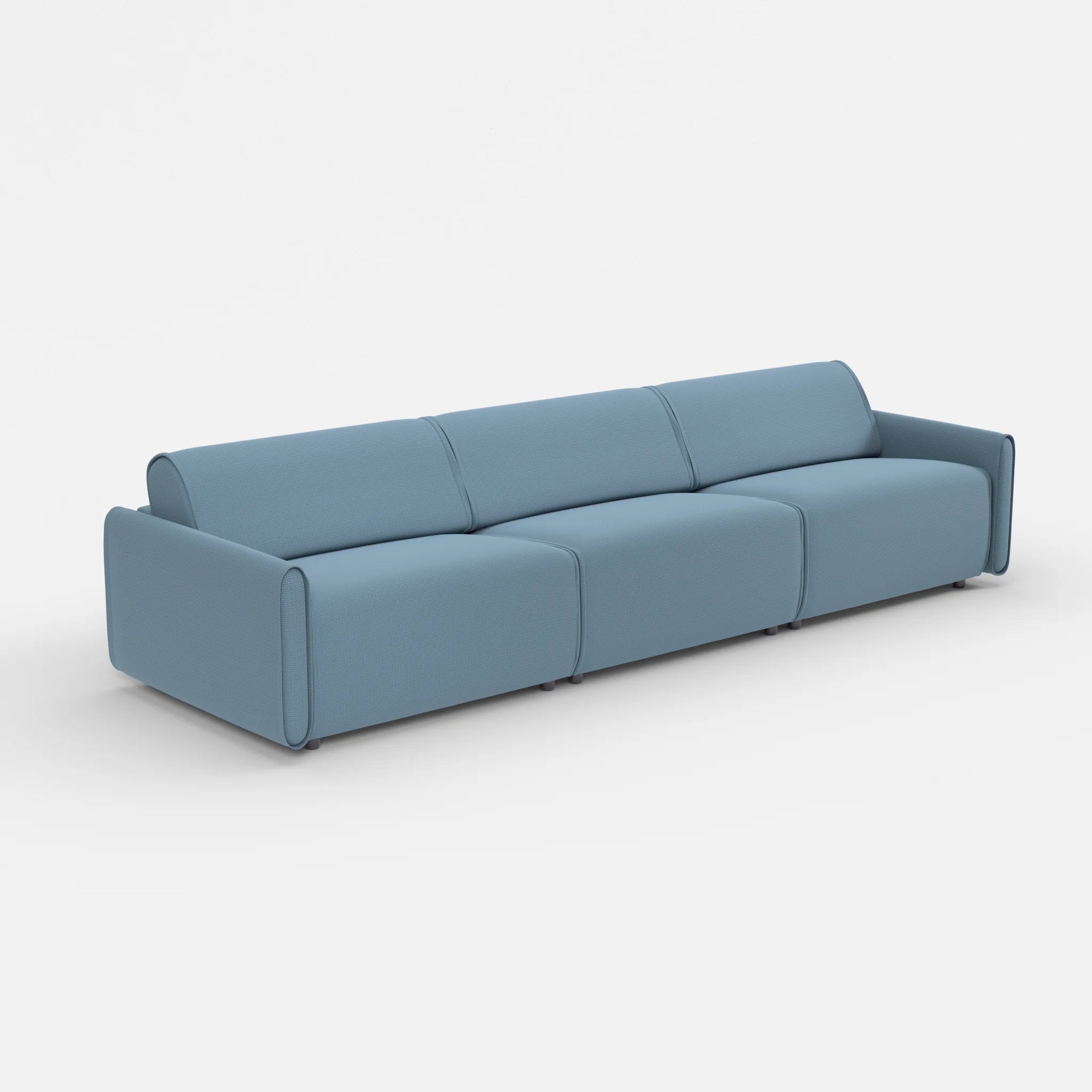 3 Sitzer Sofa Belleform mit schmaler Armlehne 4 nabucco6043 in Blau von der Seite
