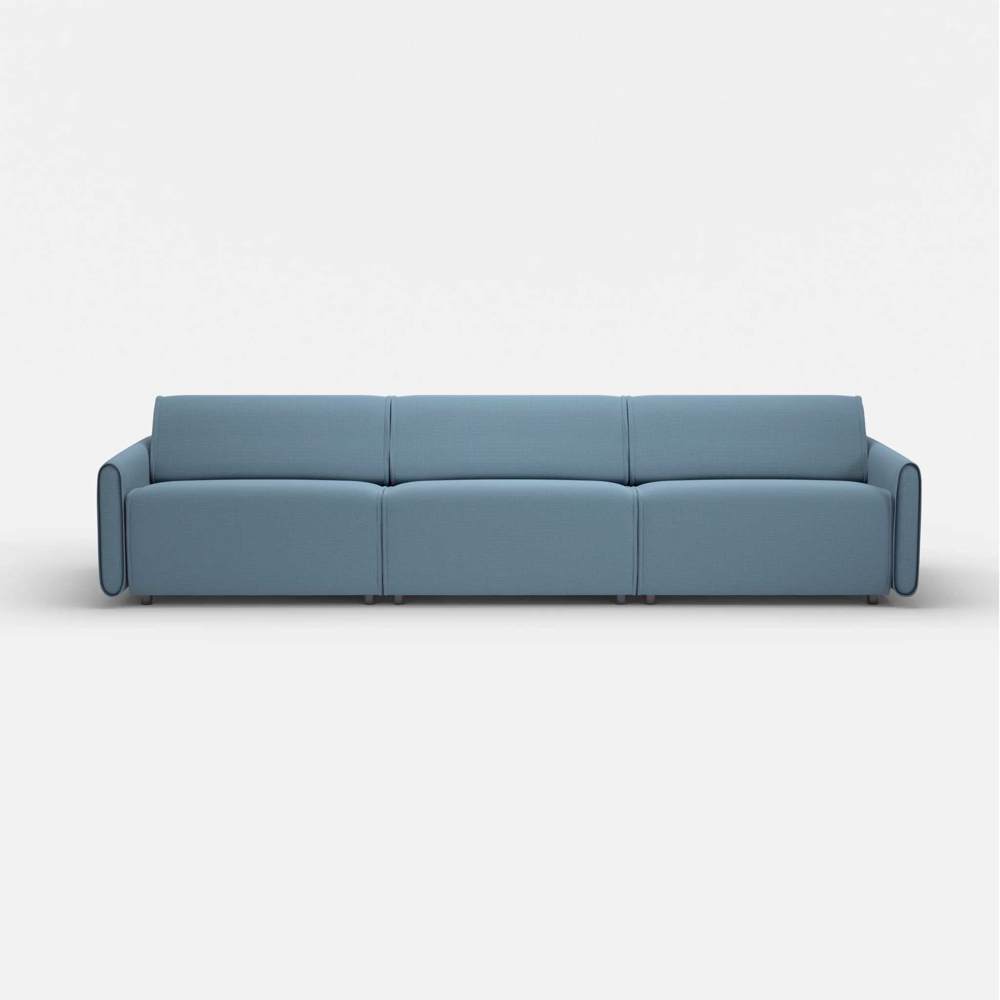 3 Sitzer Sofa Belleform mit schmaler Armlehne 4 nabucco6043 in Blau von vorne