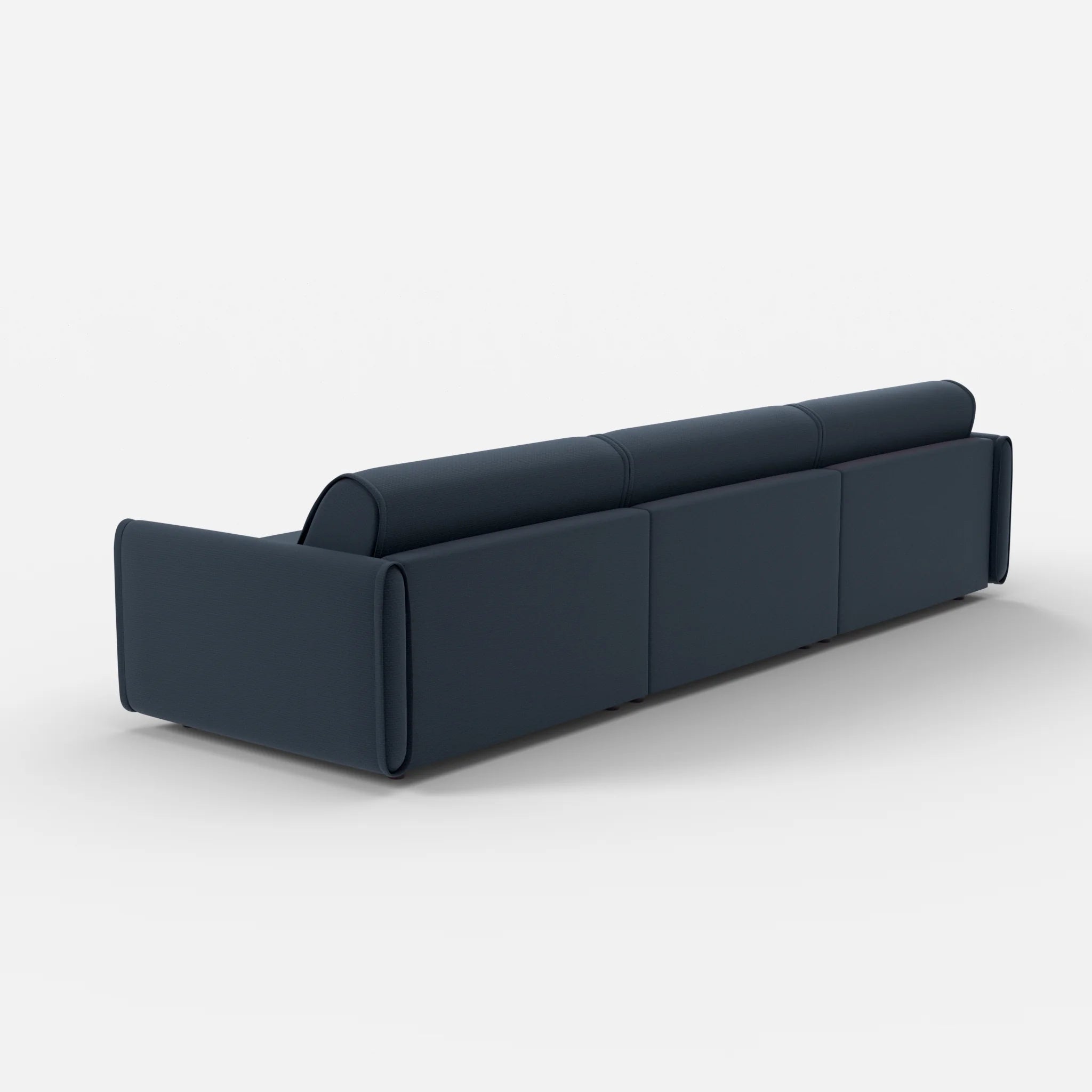 3 Sitzer Sofa Belleform mit schmaler Armlehne 4 nabucco6098 in Dunkelblau von hinten
