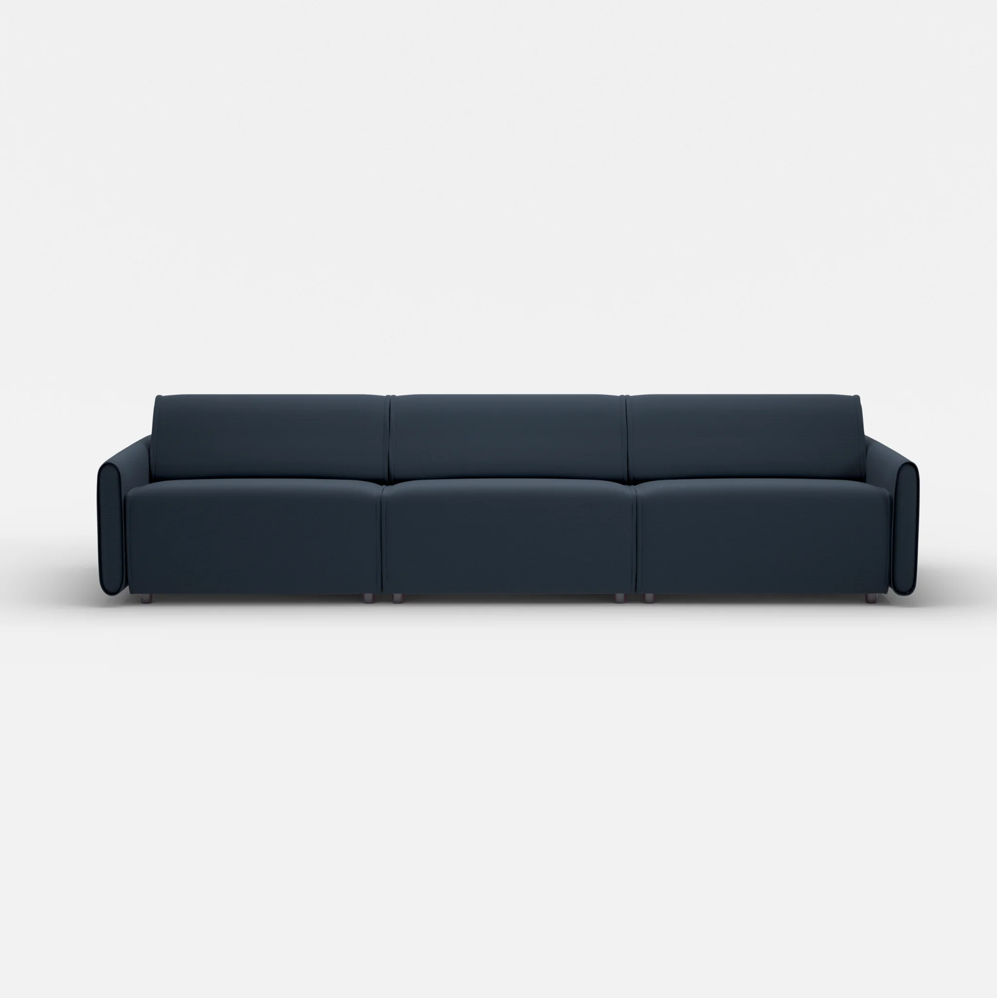 3 Sitzer Sofa Belleform mit schmaler Armlehne 4 nabucco6098 in Dunkelblau von vorne