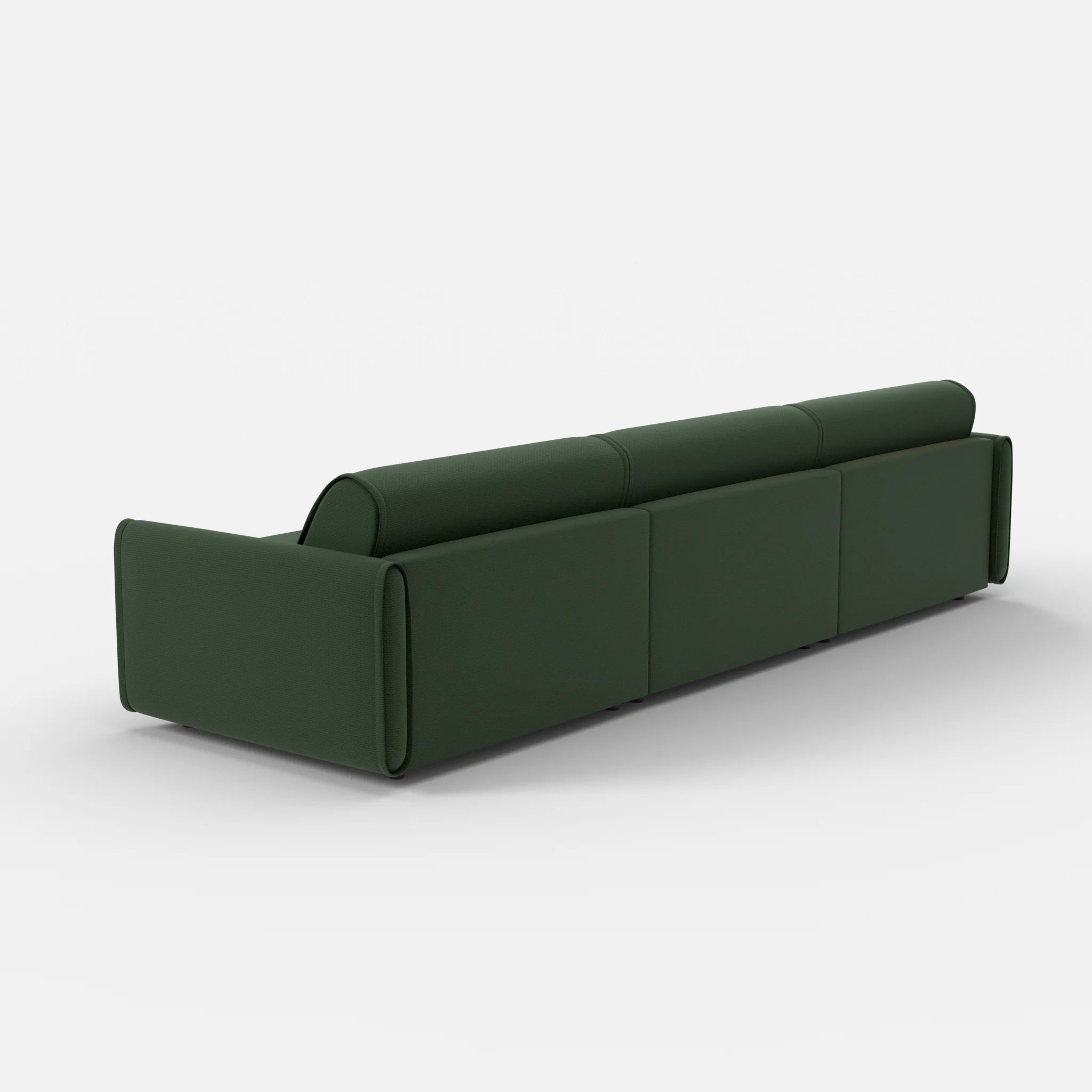 3 Sitzer Sofa Belleform mit schmaler Armlehne 4 nabucco7029 in Dunkelgrün von hinten
