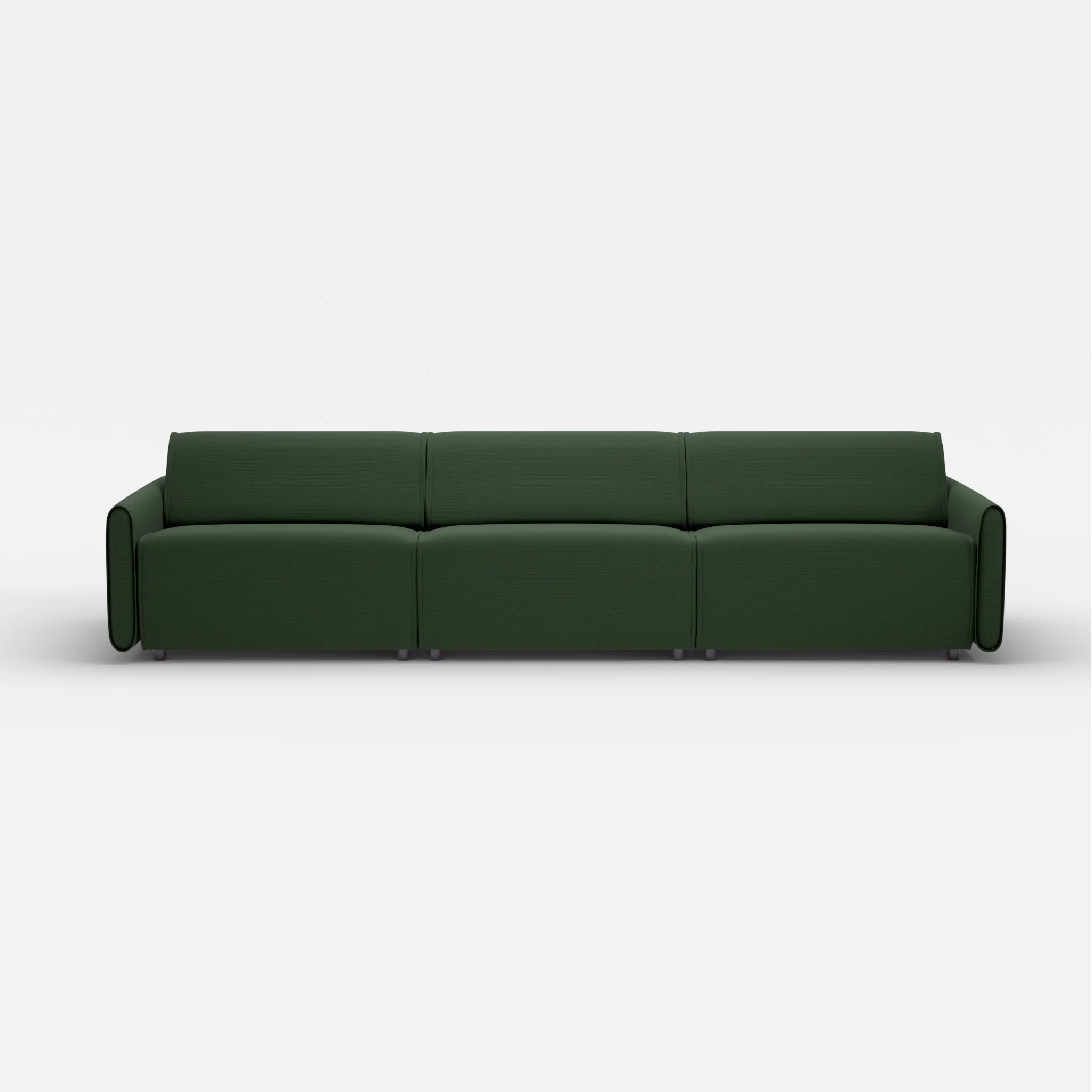 3 Sitzer Sofa Belleform mit schmaler Armlehne 4 nabucco7029 in Dunkelgrün von vorne