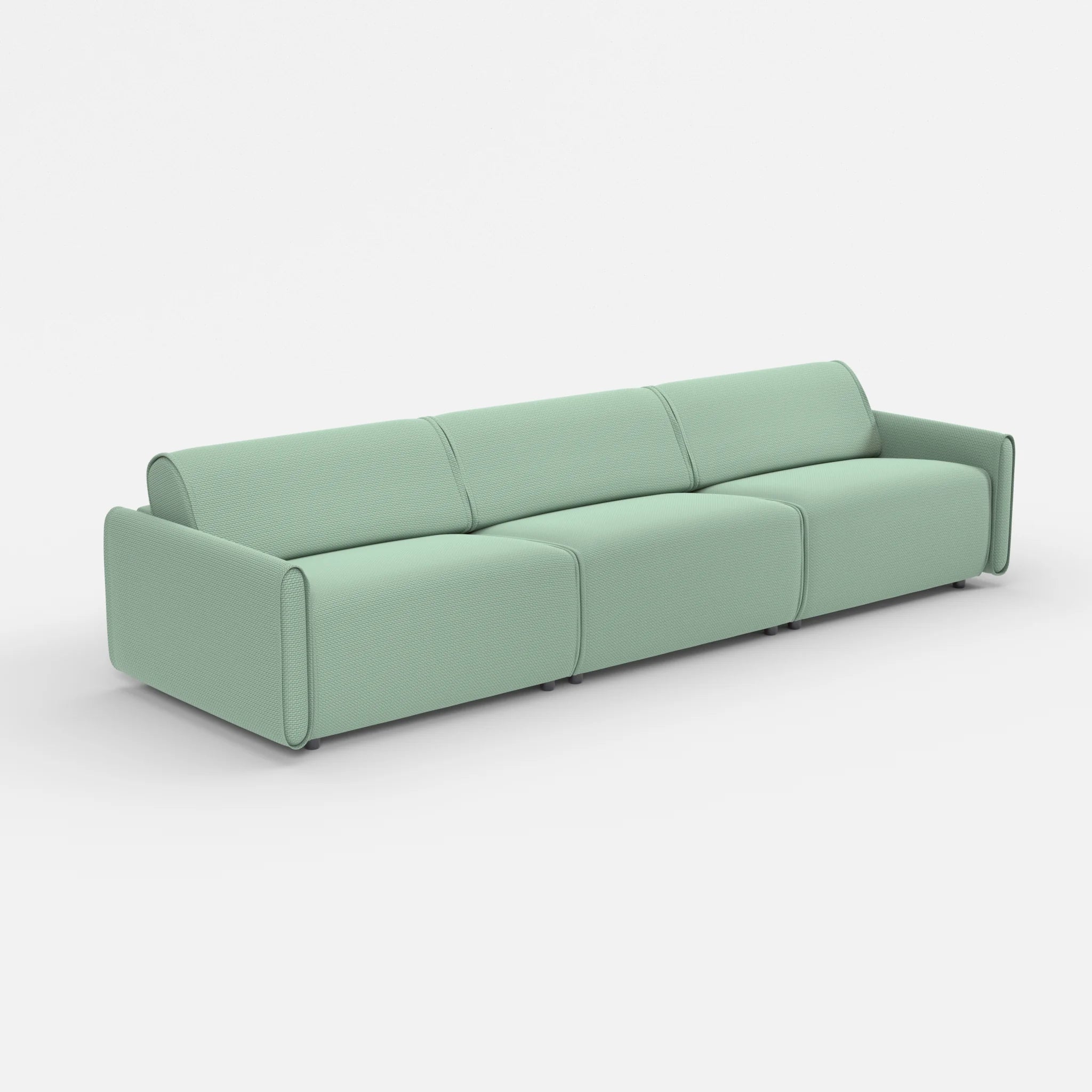 3 Sitzer Sofa Belleform mit schmaler Armlehne 4 nabucco7030 in Türkis von der Seite