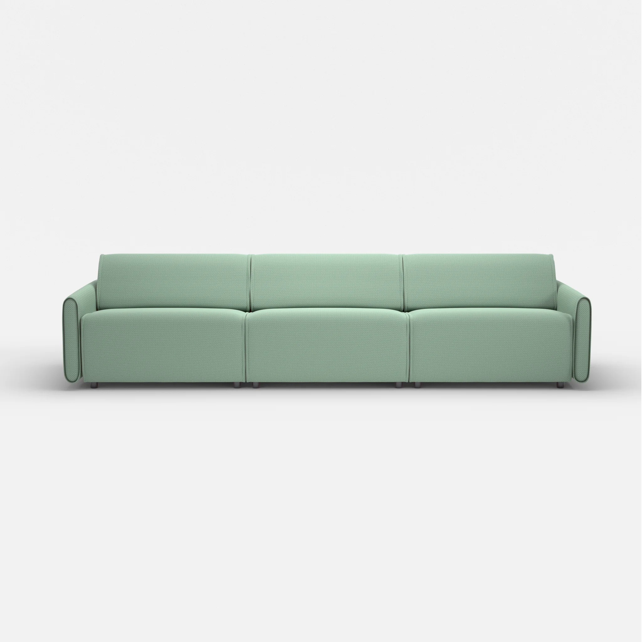 3 Sitzer Sofa Belleform mit schmaler Armlehne 4 nabucco7030 in Türkis von vorne