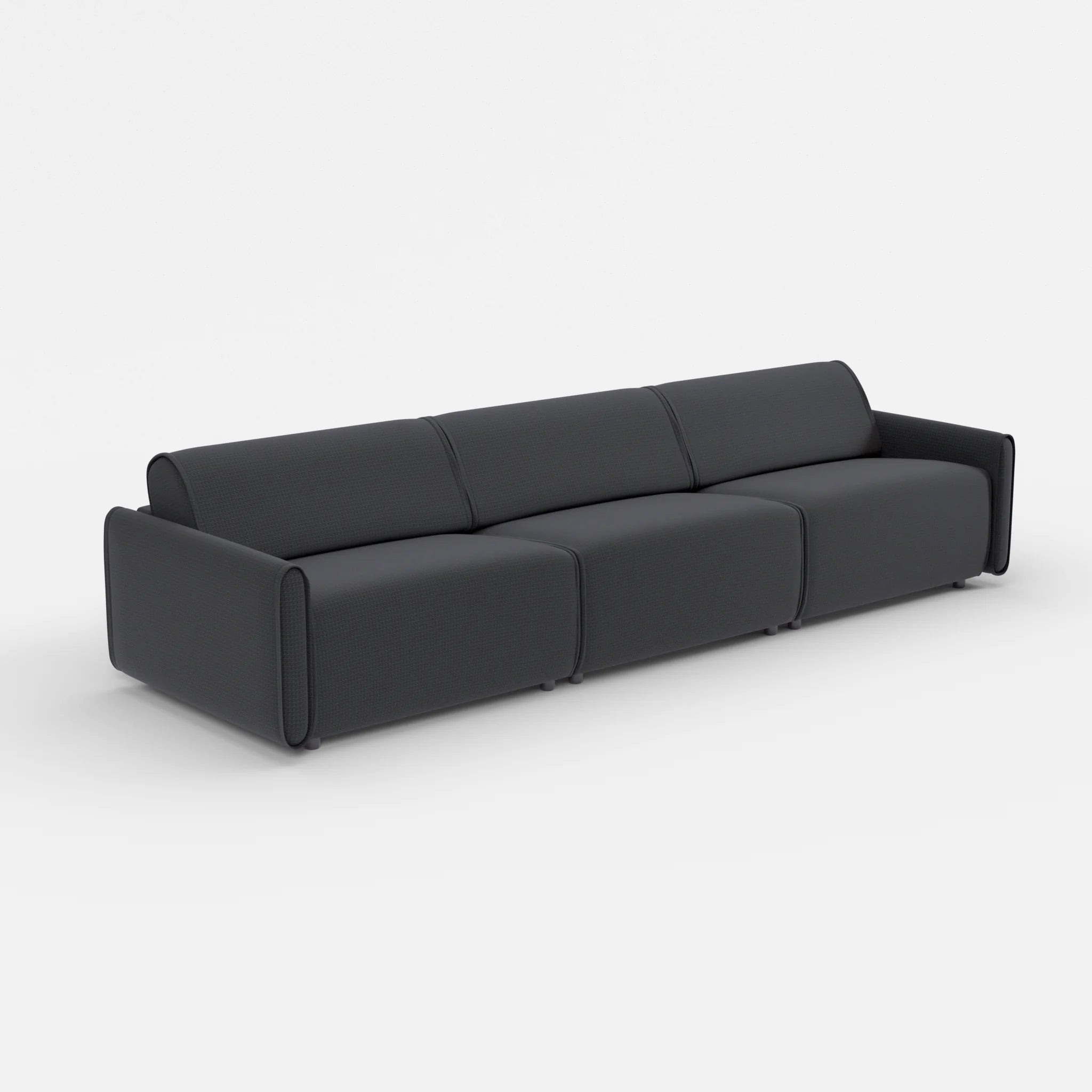 3 Sitzer Sofa Belleform mit schmaler Armlehne 4 nabucco8019 in Anthrazit von der Seite