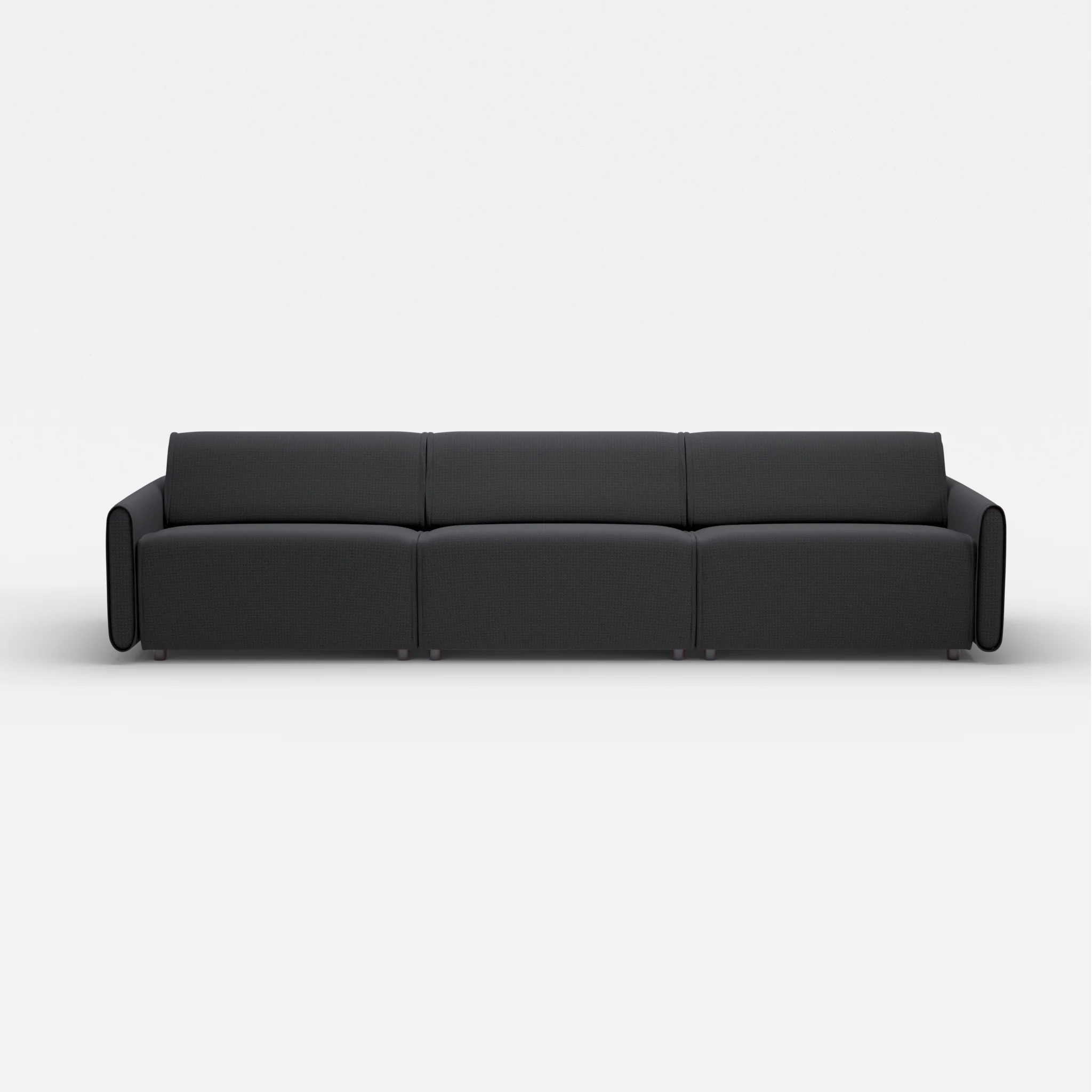 3 Sitzer Sofa Belleform mit schmaler Armlehne 4 nabucco8019 in Anthrazit von vorne