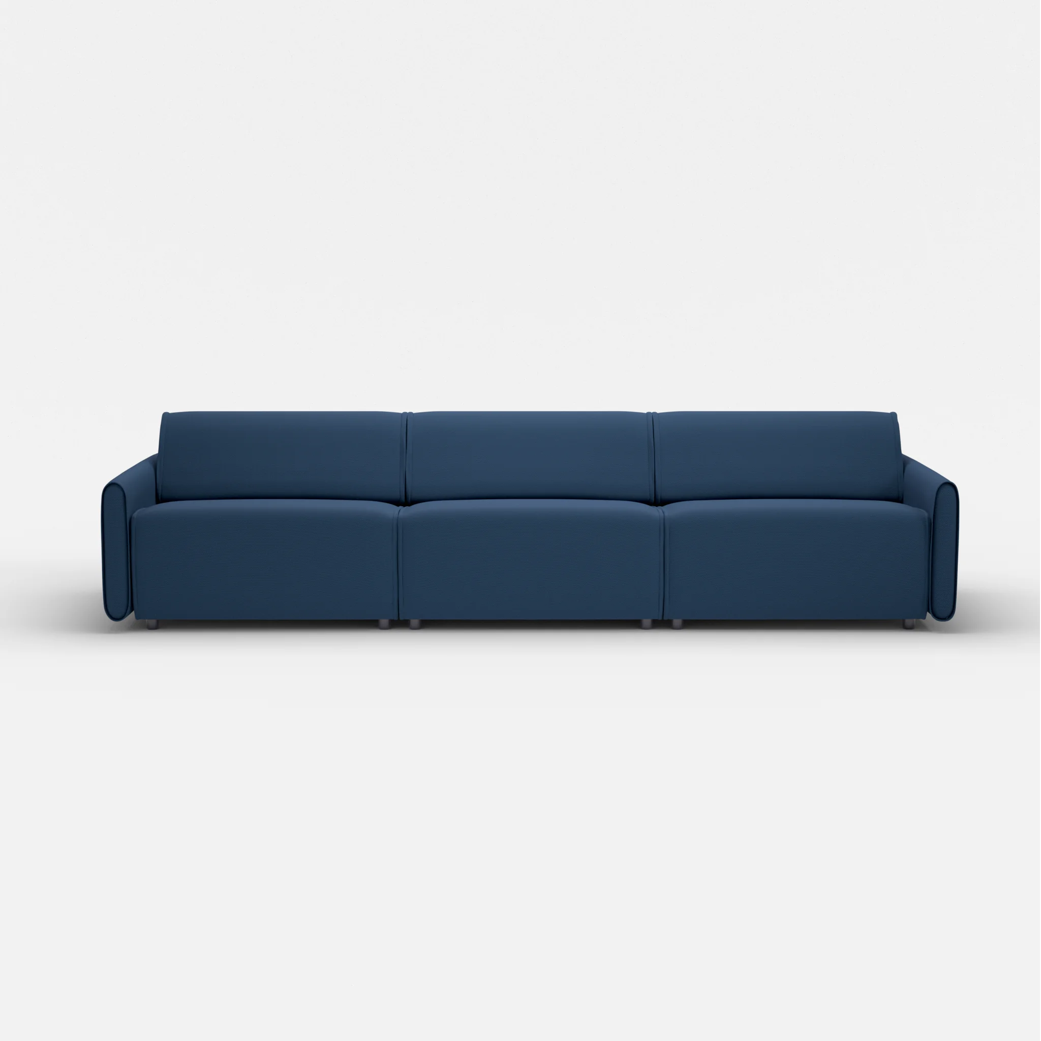 3 Sitzer Sofa Belleform mit schmaler Armlehne 4 novumamur in Navy von vorne