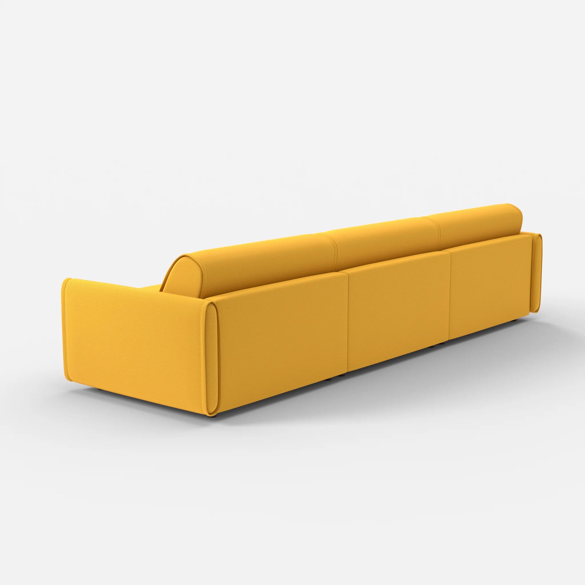 3 Sitzer Sofa Belleform mit schmaler Armlehne 4 novumcurry in Curry von hinten