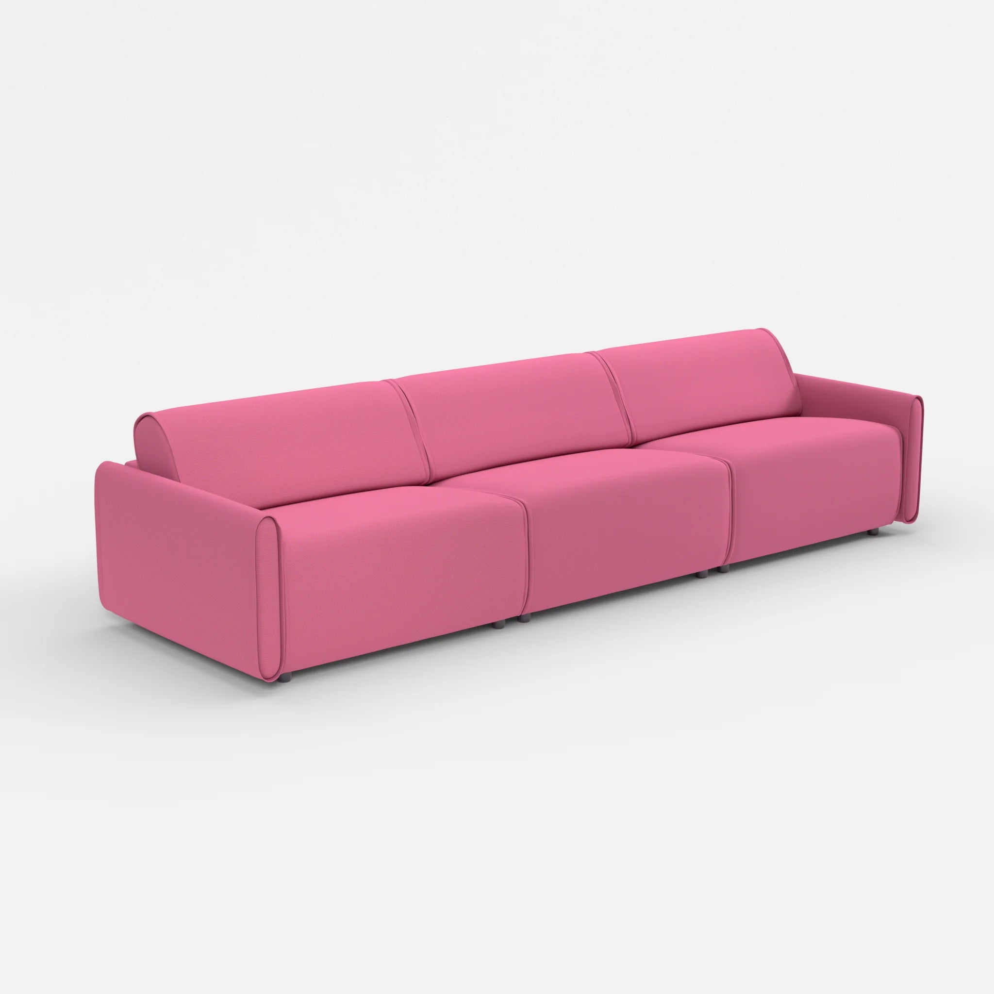 3 Sitzer Sofa Belleform mit schmaler Armlehne 4 novumlitchi in Violett von der Seite