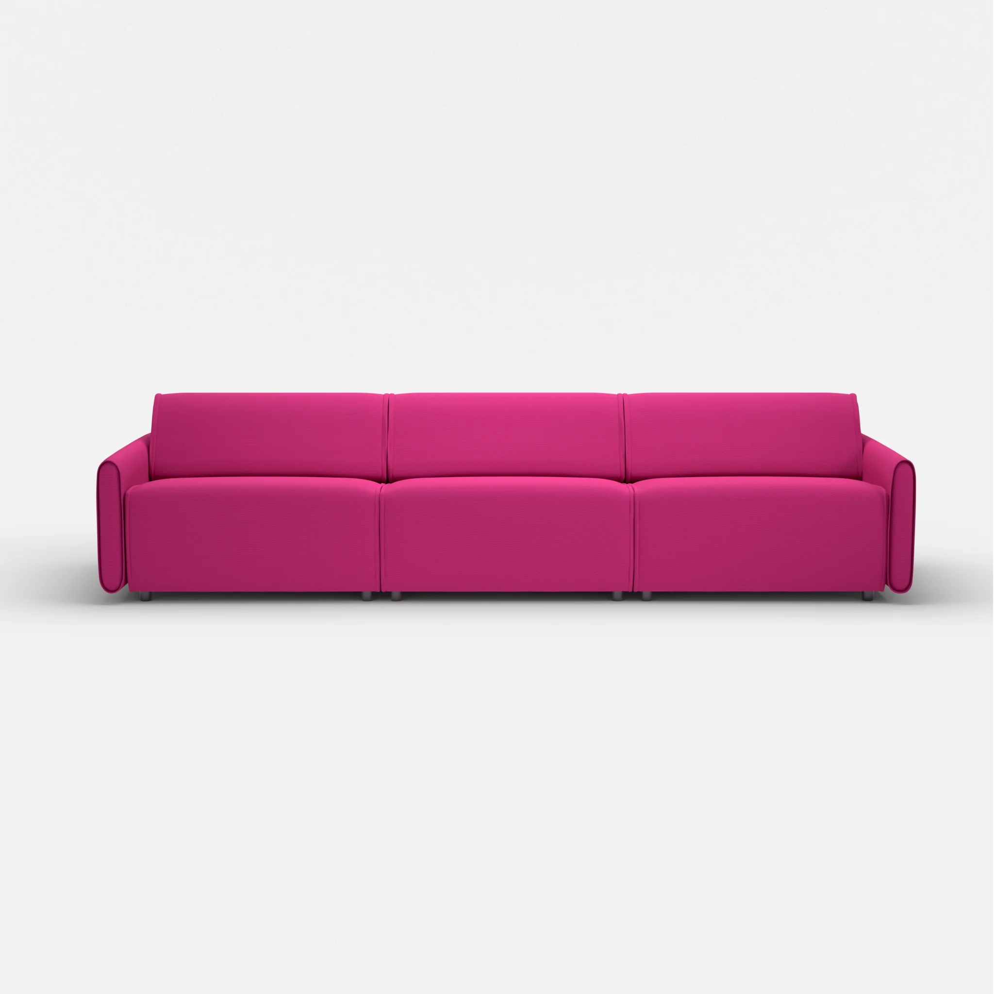 3 Sitzer Sofa Belleform mit schmaler Armlehne 4 novummagenta in Magenta von vorne