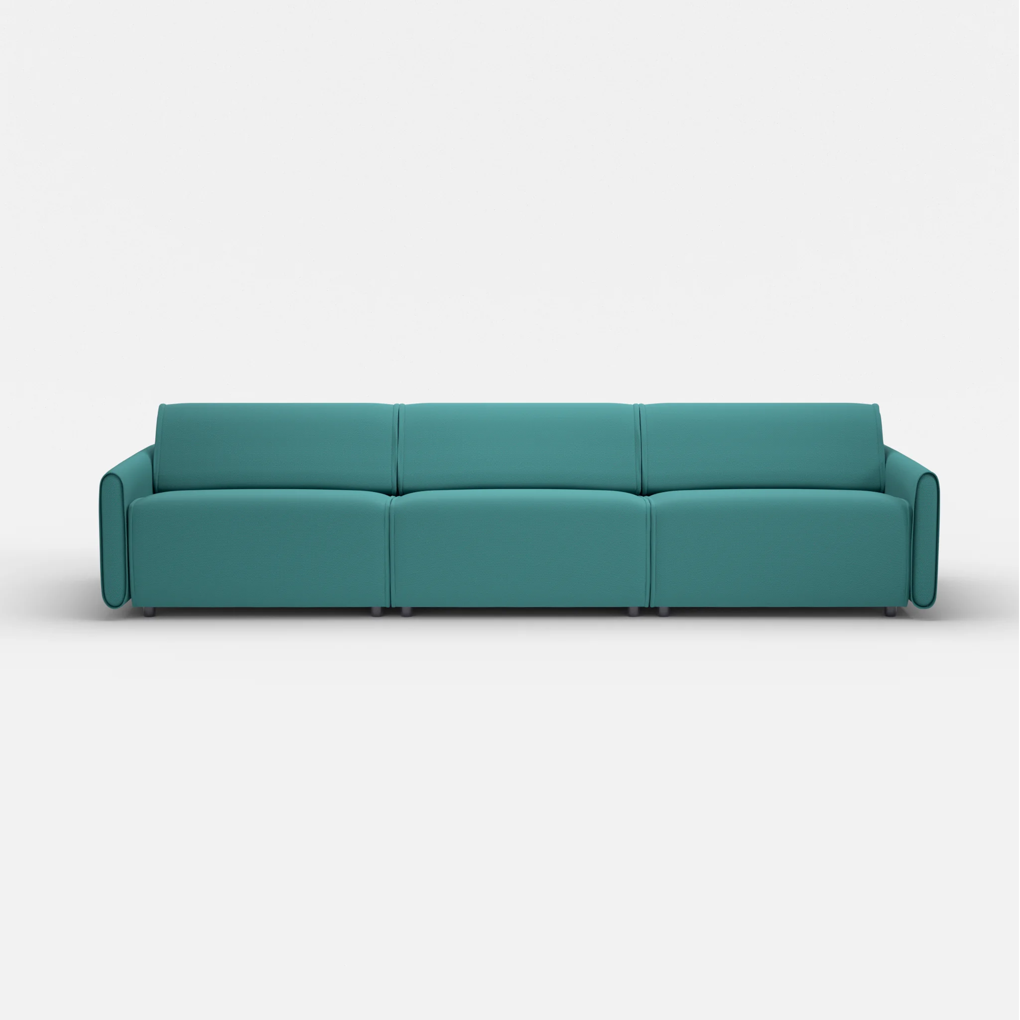 3 Sitzer Sofa Belleform mit schmaler Armlehne 4 novumprisma in Türkis von vorne