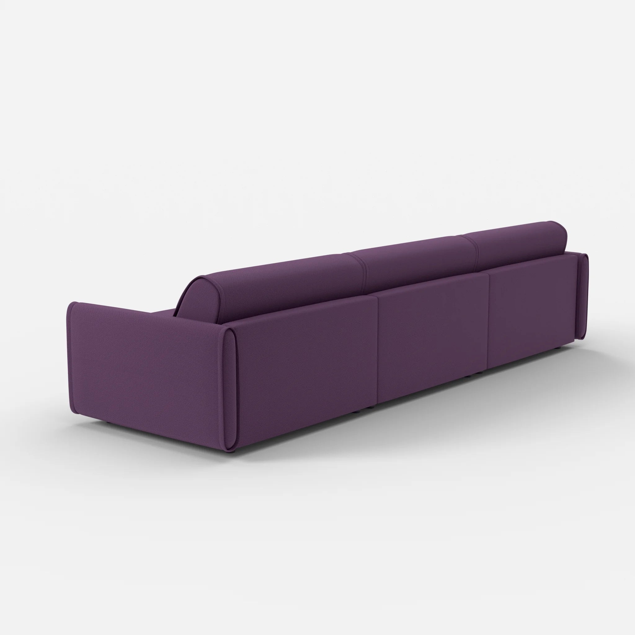 3 Sitzer Sofa Belleform mit schmaler Armlehne 4 novumprune in Violett von hinten