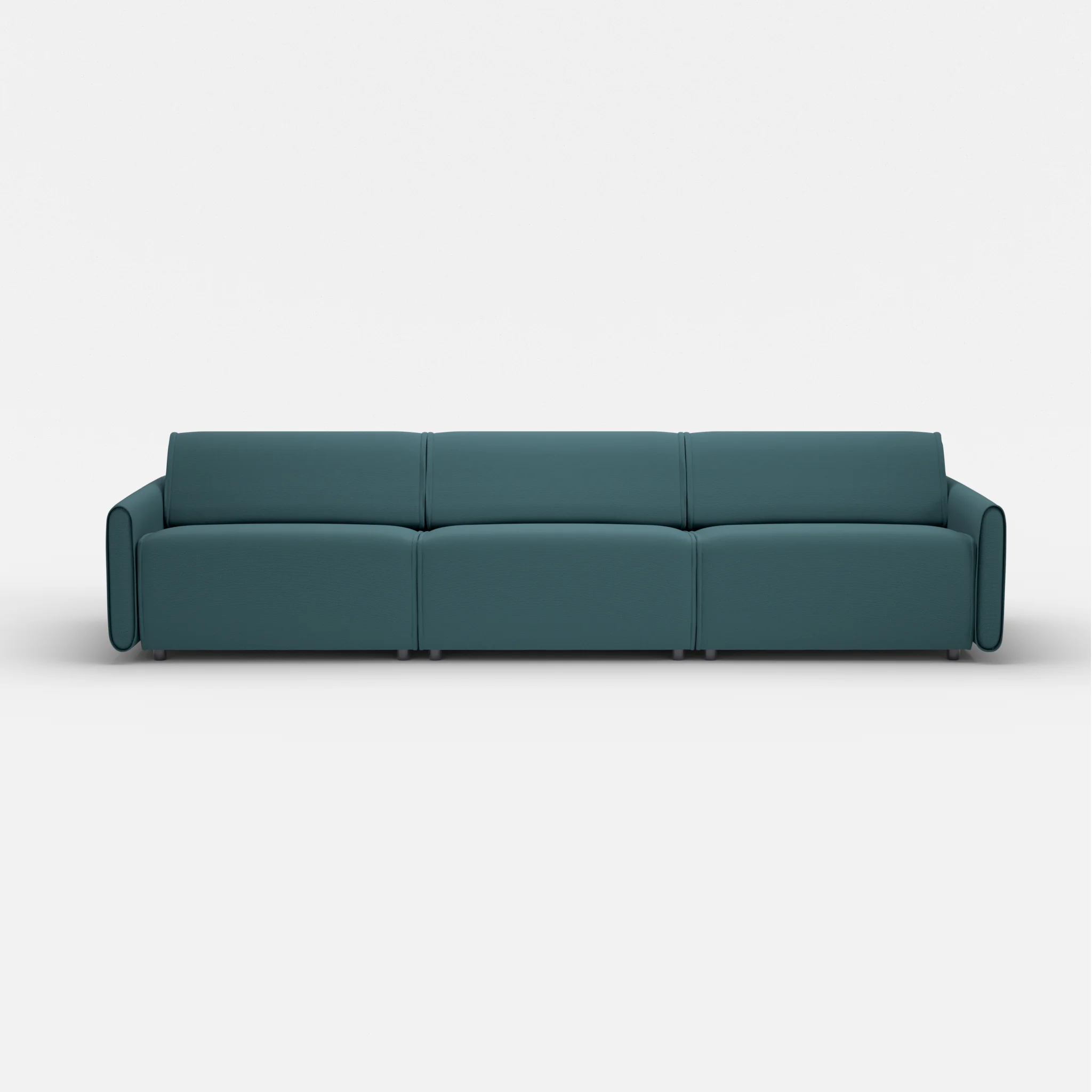 3 Sitzer Sofa Belleform mit schmaler Armlehne 4 novumsamoa in Dunkelblau von vorne