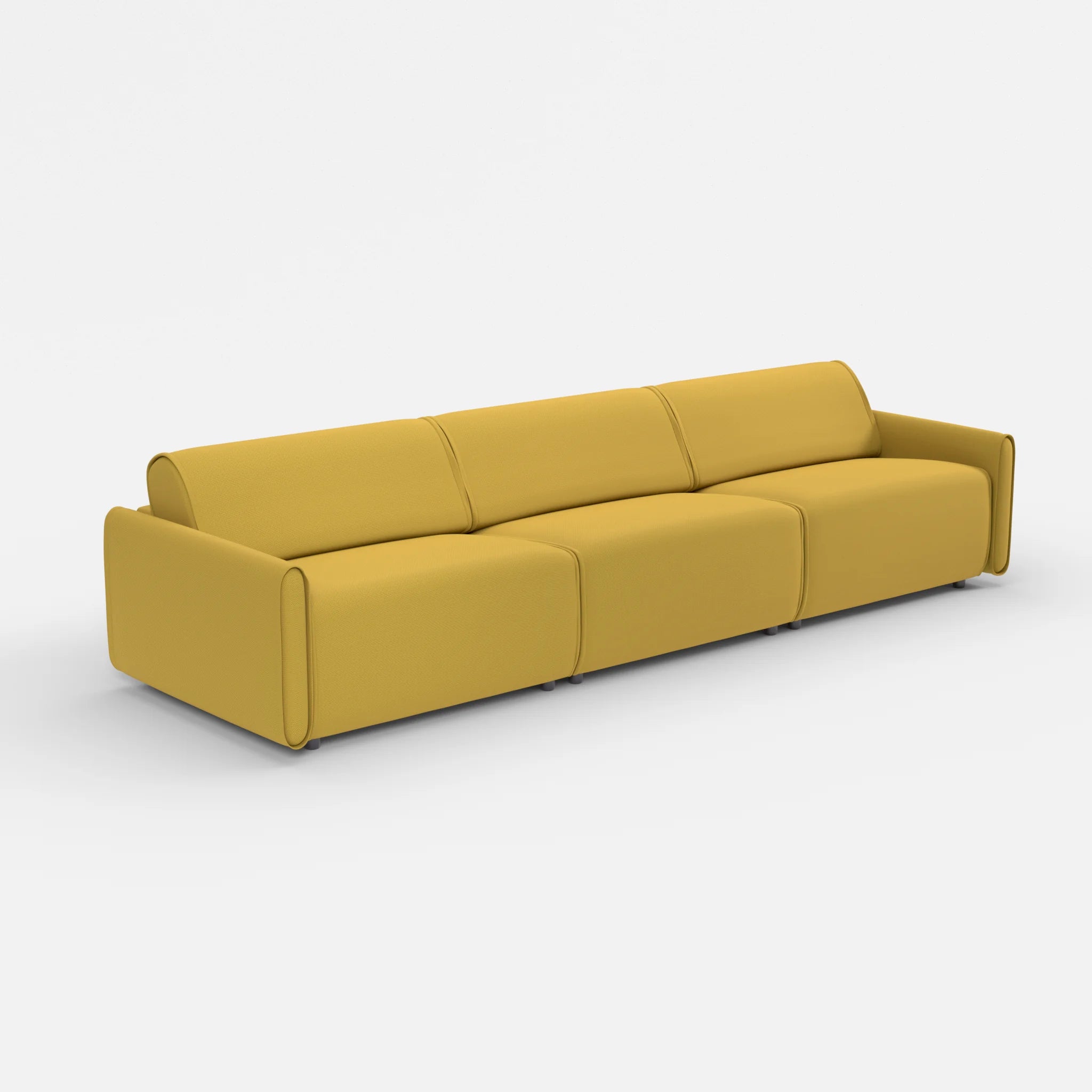3 Sitzer Sofa Belleform mit schmaler Armlehne 4 novumtivoli in Hellgrün von der Seite