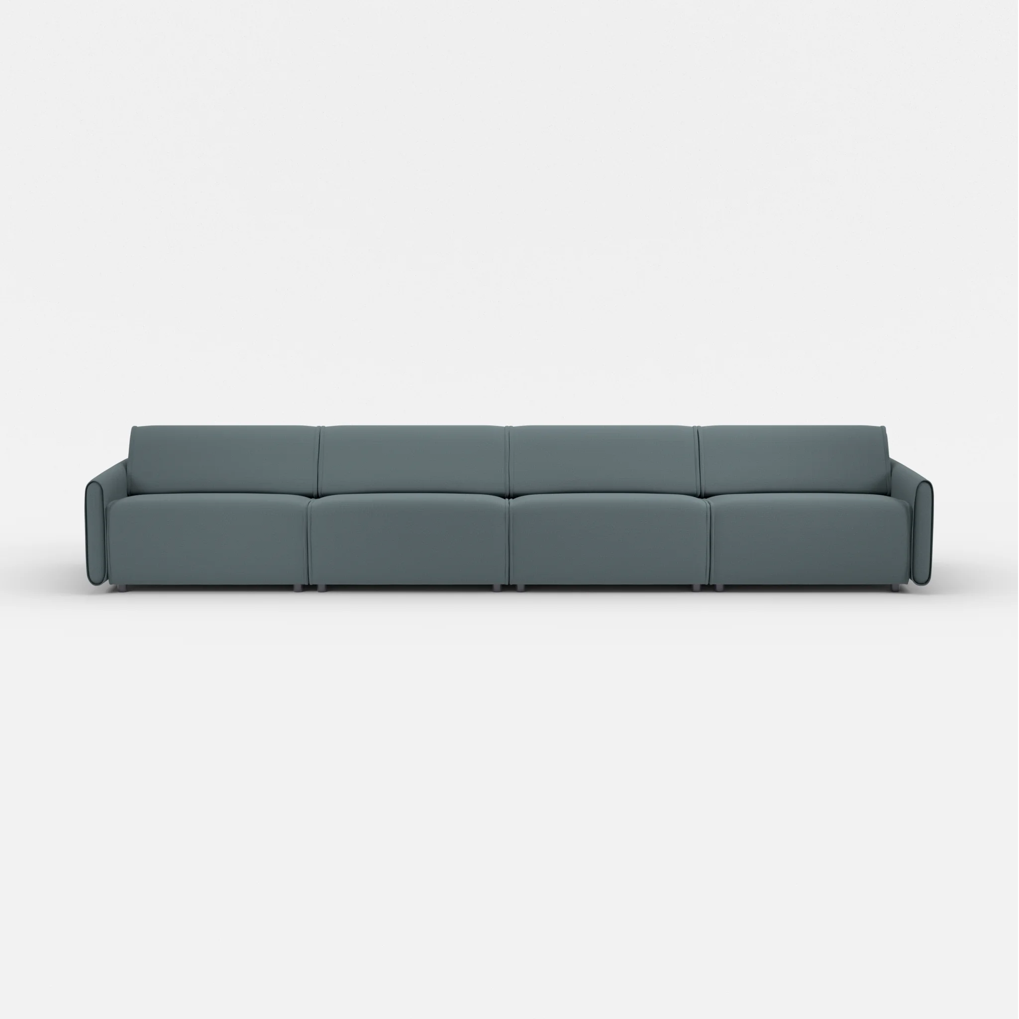 4 Sitzer Sofa Belleform mit schmaler Armlehne 4 credojaspis in Türkis von vorne