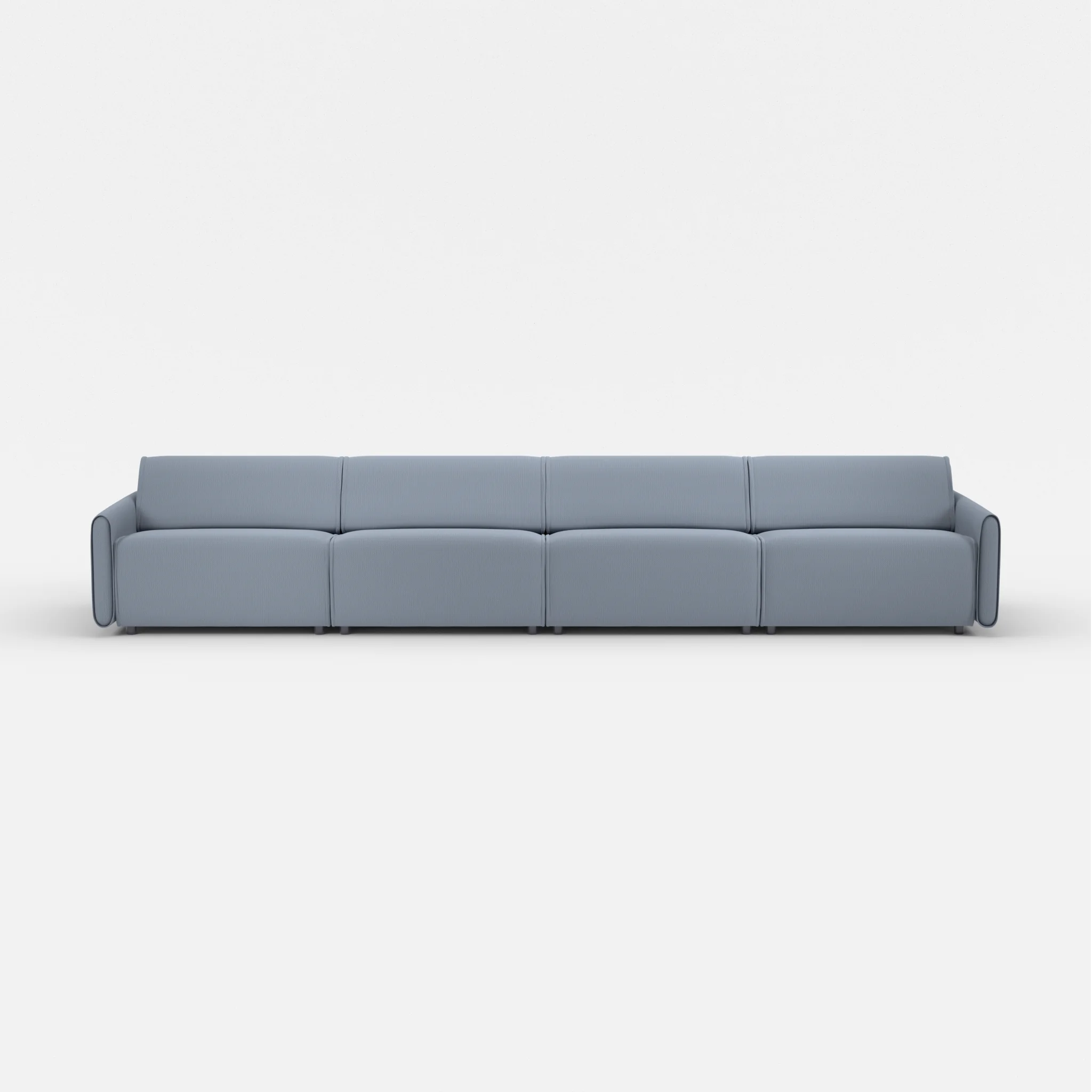 4 Sitzer Sofa Belleform mit schmaler Armlehne 4 credosea in Blau von vorne