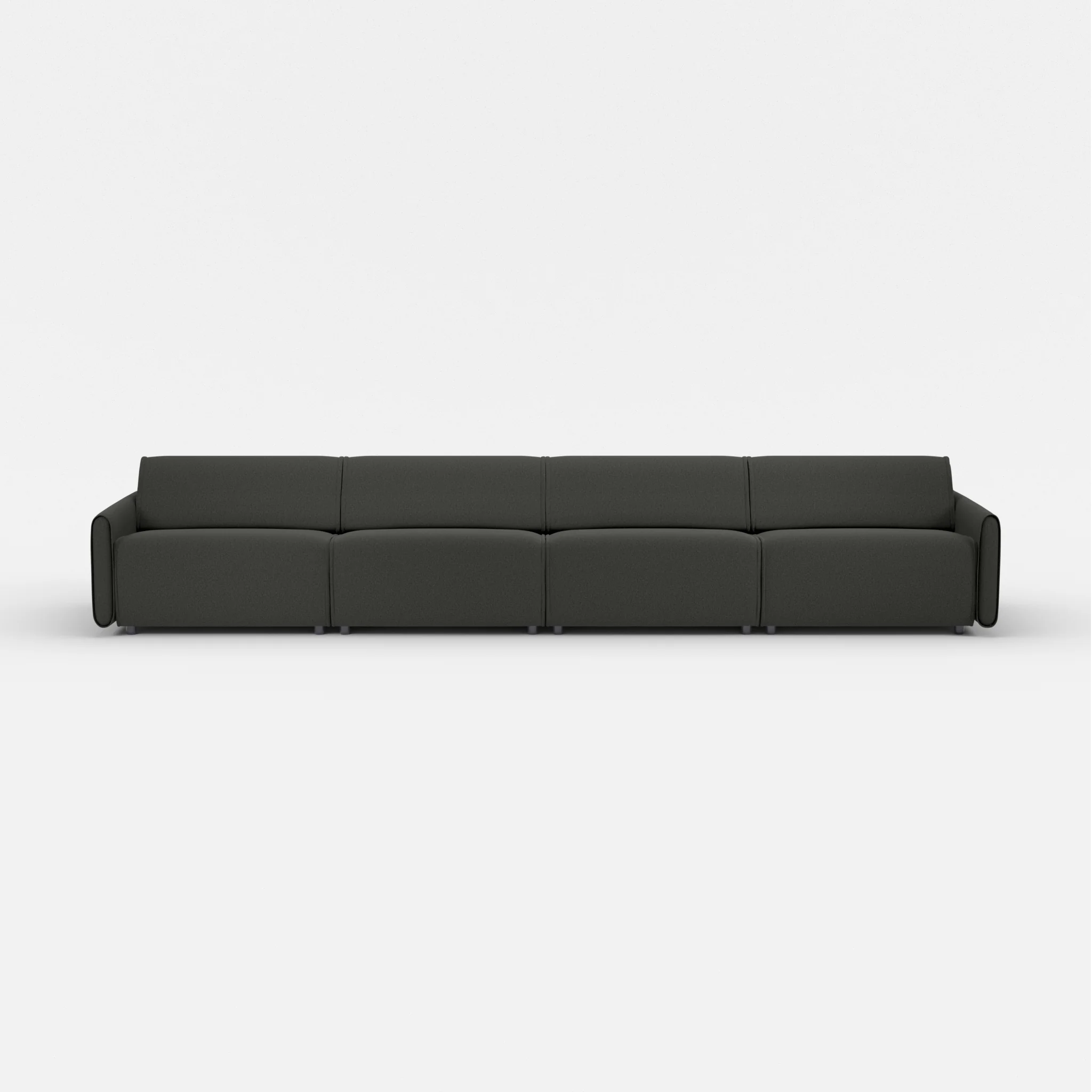 4 Sitzer Sofa Belleform mit schmaler Armlehne 4 dama0002 in Anthrazit von vorne