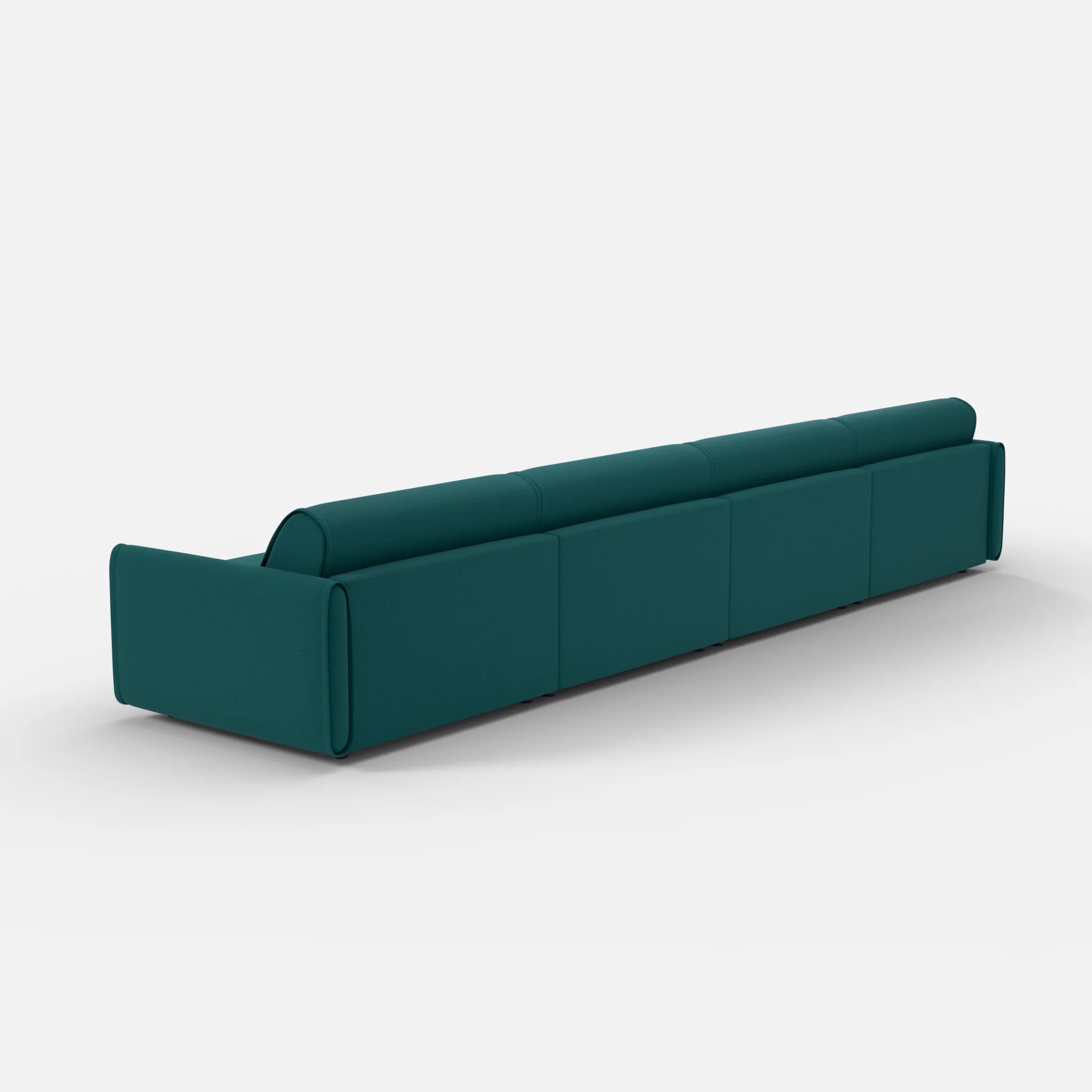 4 Sitzer Sofa Belleform mit schmaler Armlehne 4 dama0018 in Türkis von hinten