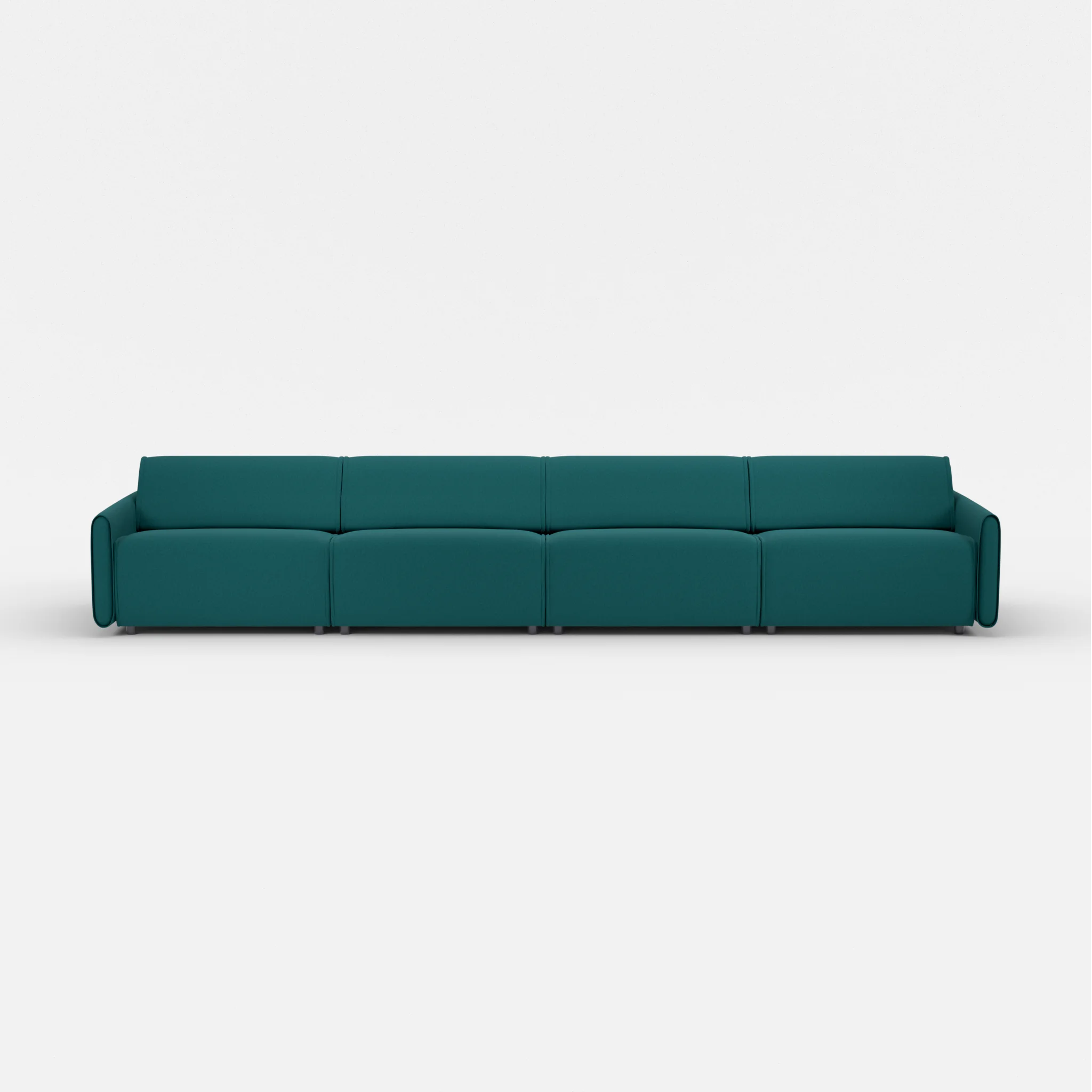 4 Sitzer Sofa Belleform mit schmaler Armlehne 4 dama0018 in Türkis von vorne
