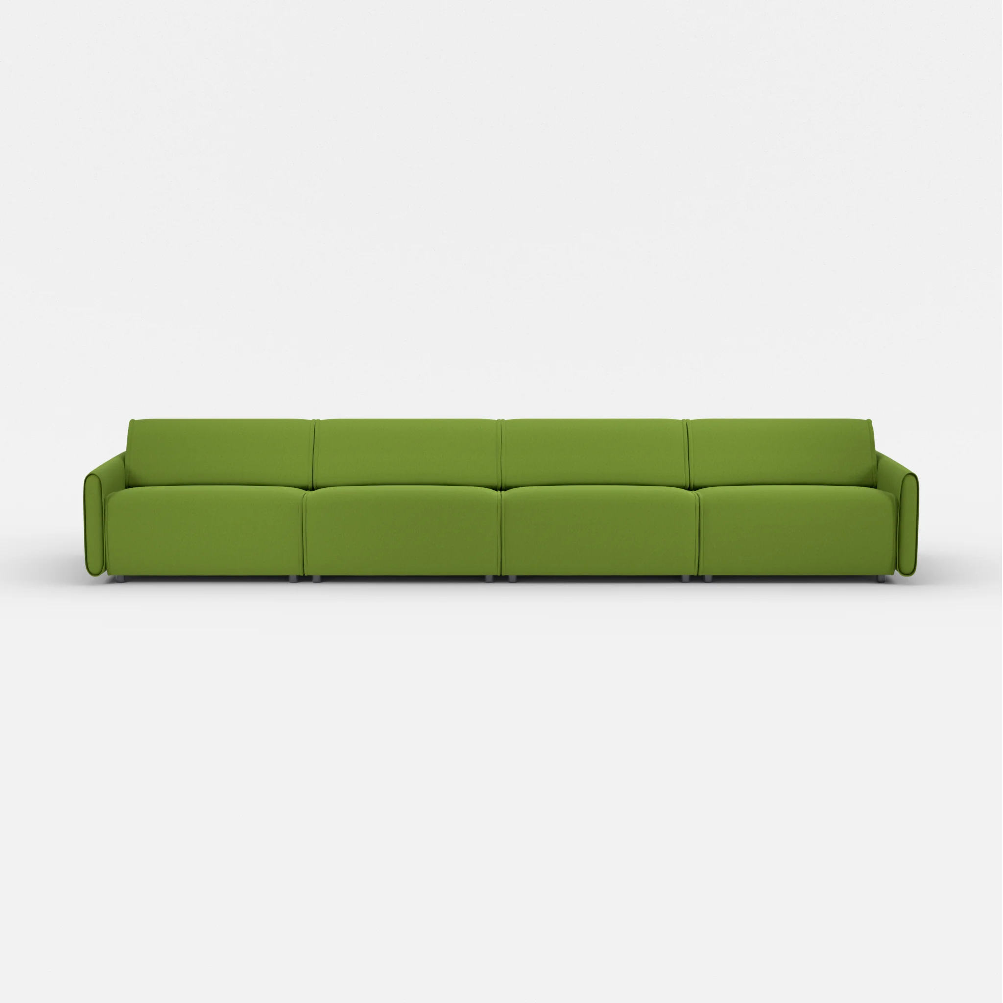 4 Sitzer Sofa Belleform mit schmaler Armlehne 4 dama0027 in Grün von vorne