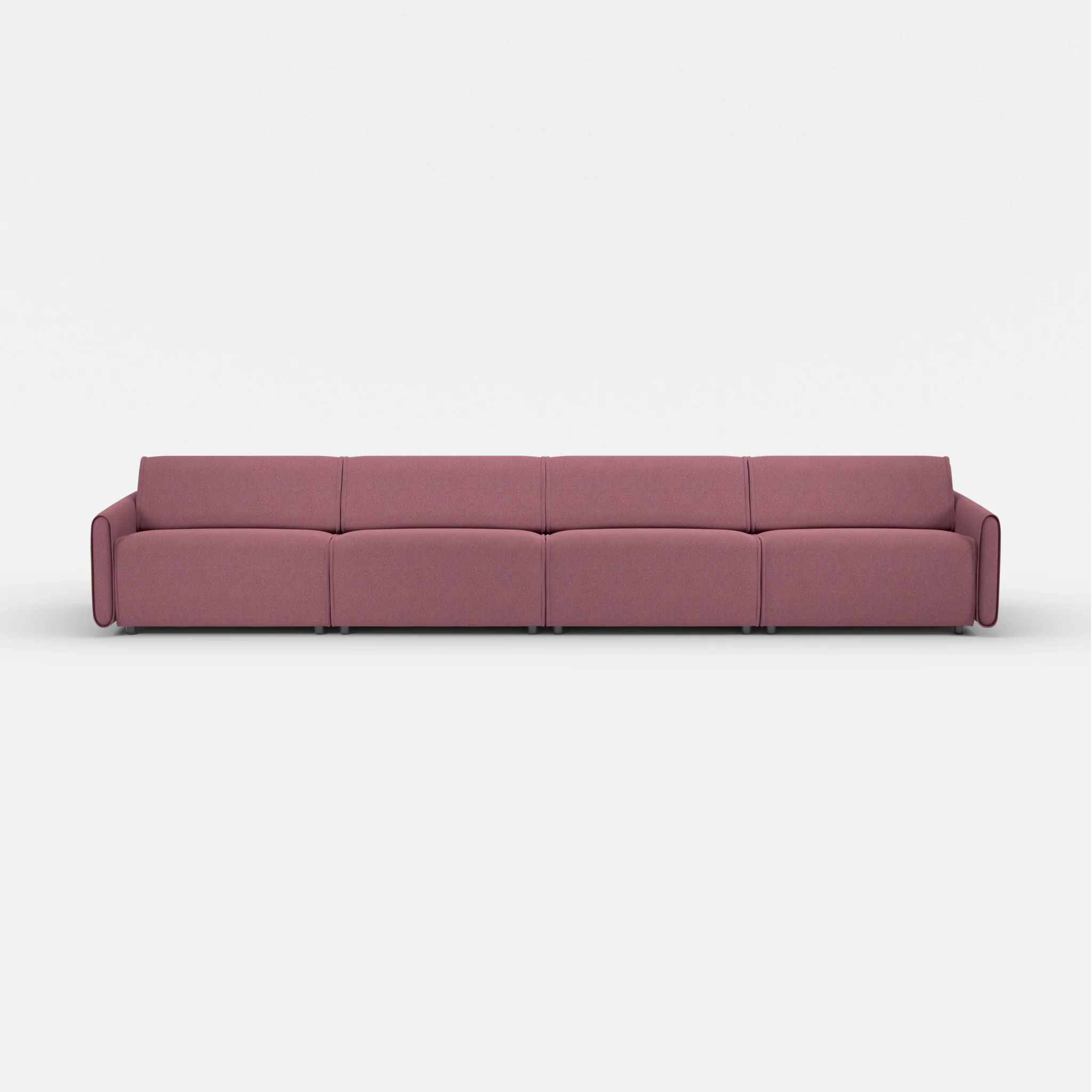 4 Sitzer Sofa Belleform mit schmaler Armlehne 4 dama0041 in Violett von vorne