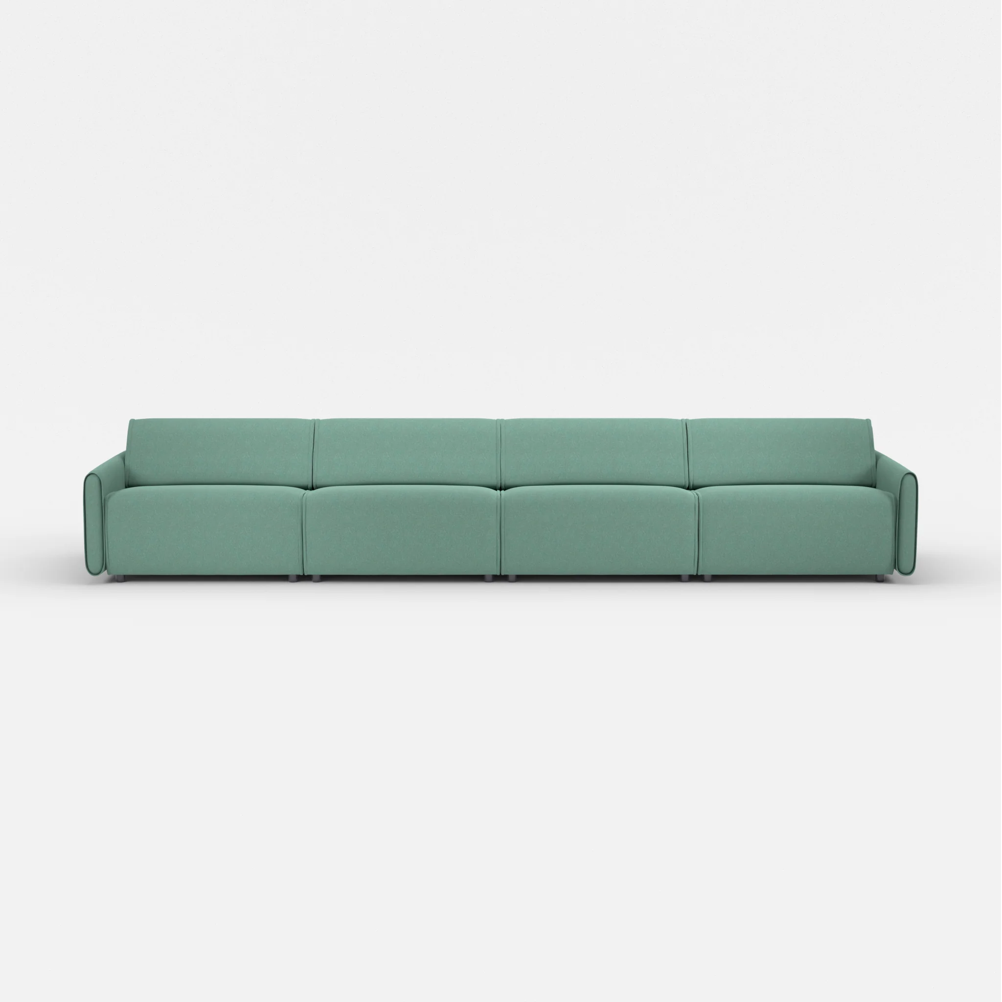 4 Sitzer Sofa Belleform mit schmaler Armlehne 4 dama0045 in Türkis von vorne